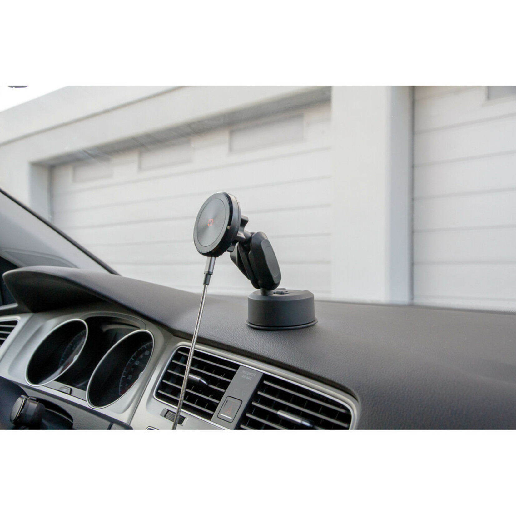 Optiline Mag Wireless Orbit, Magnetic phone holder with wireless charge and adhesive suction cup