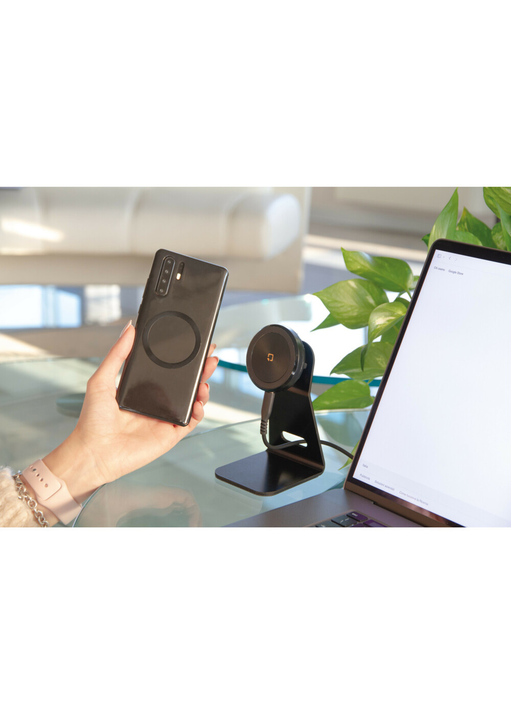 Optiline Mag Wireless Stand, Home/office mount with wireless charge