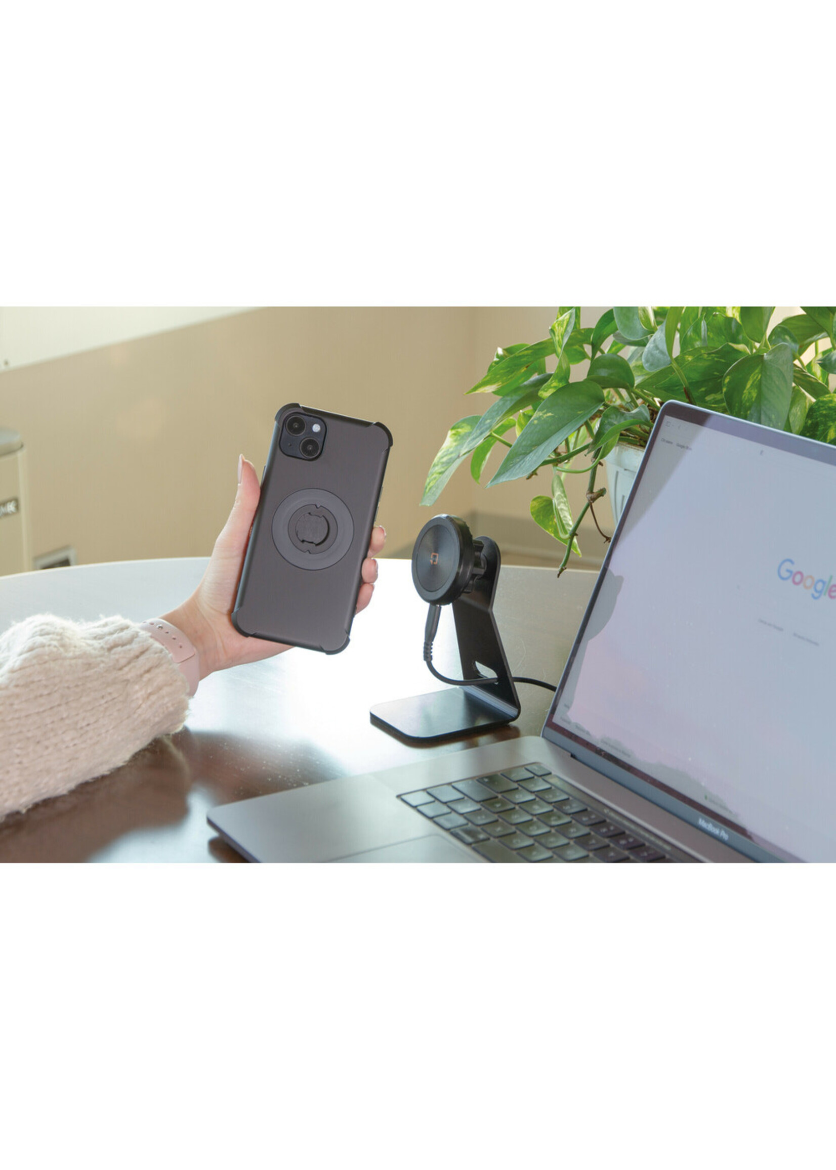 Optiline Mag Wireless Stand, houder voor thuis/kantoor met draadloos opladen