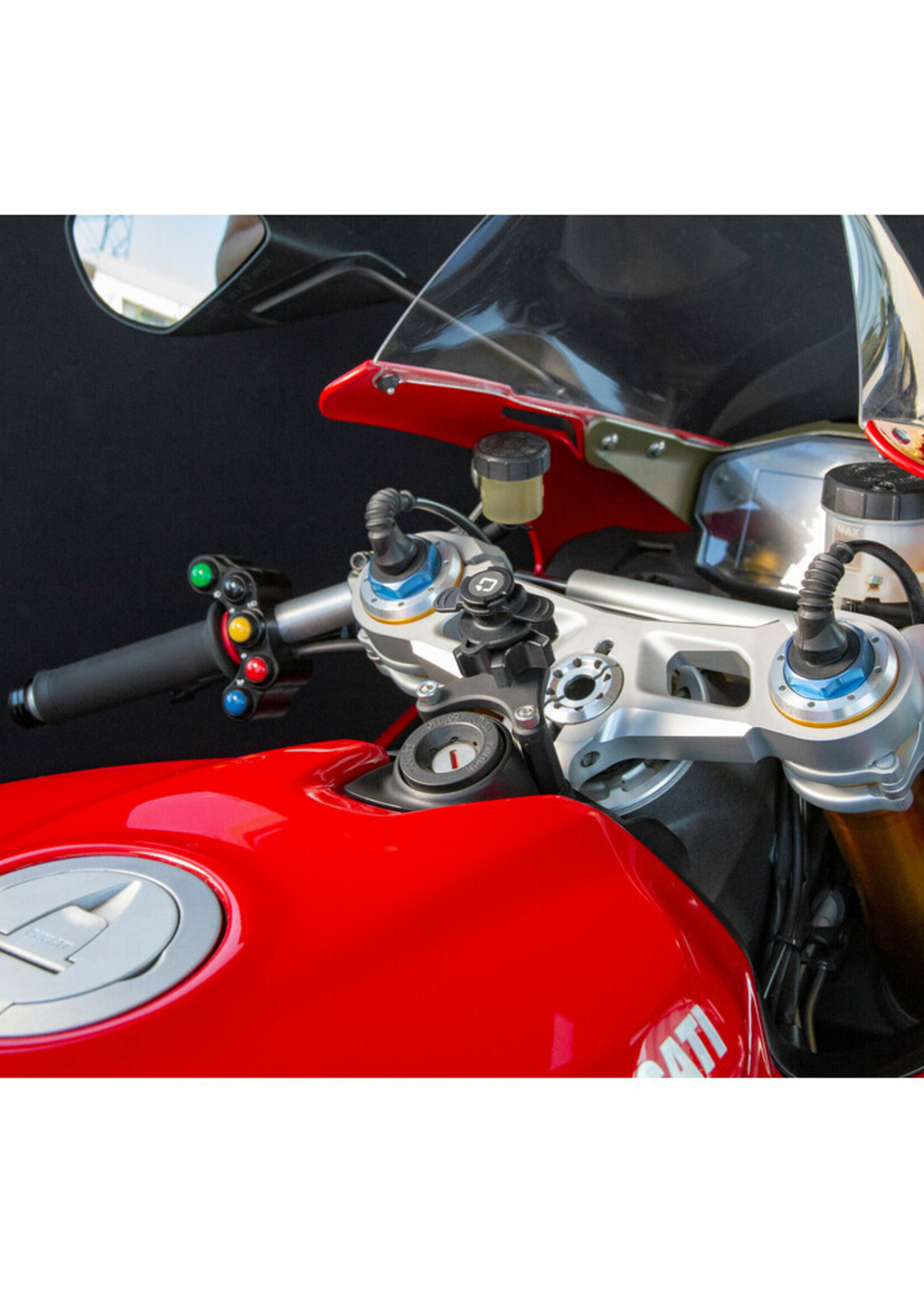 Optiline Panigale, key lock mount compatible with Ducati Panigale 899, 959, V2, 119, 1299, V4
