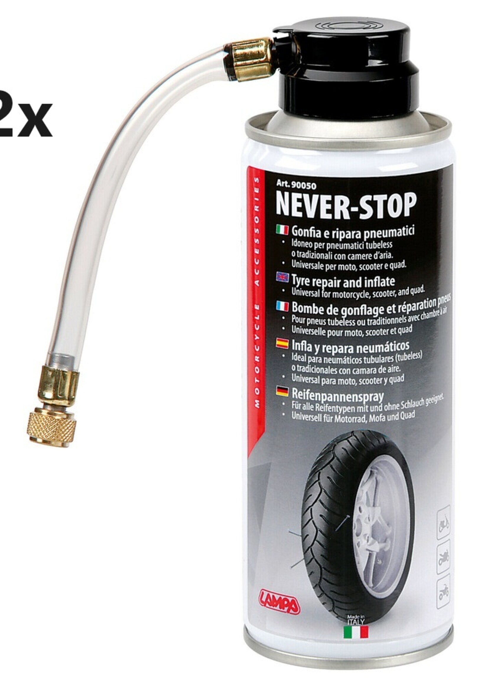 Lampa Never-Stop banden repareren en oppompen - 200 ml 12 stuks