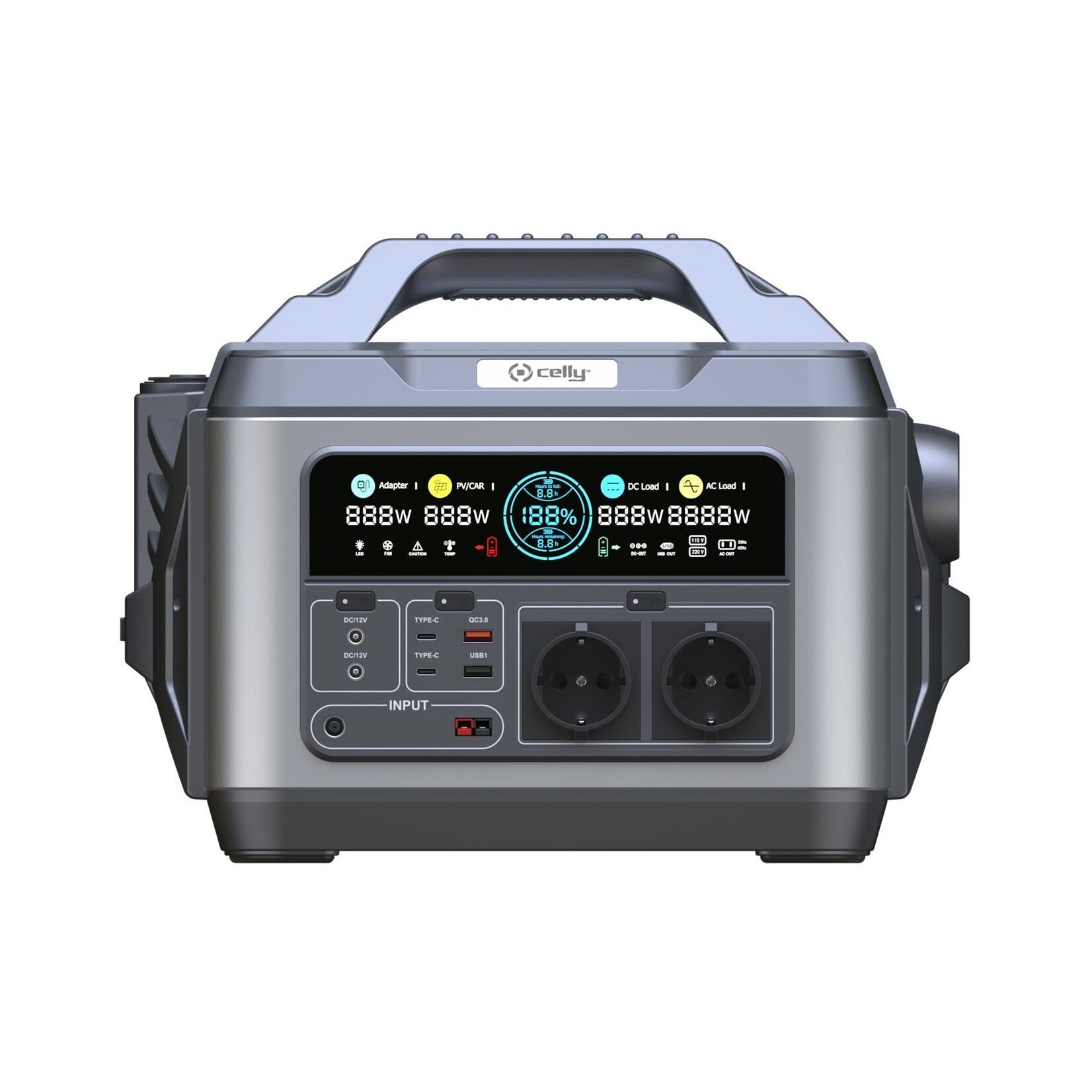 Celly Accu +Solar Bundel   - POWERST1200W - Draagbare Powerstation1200W incl. Solar