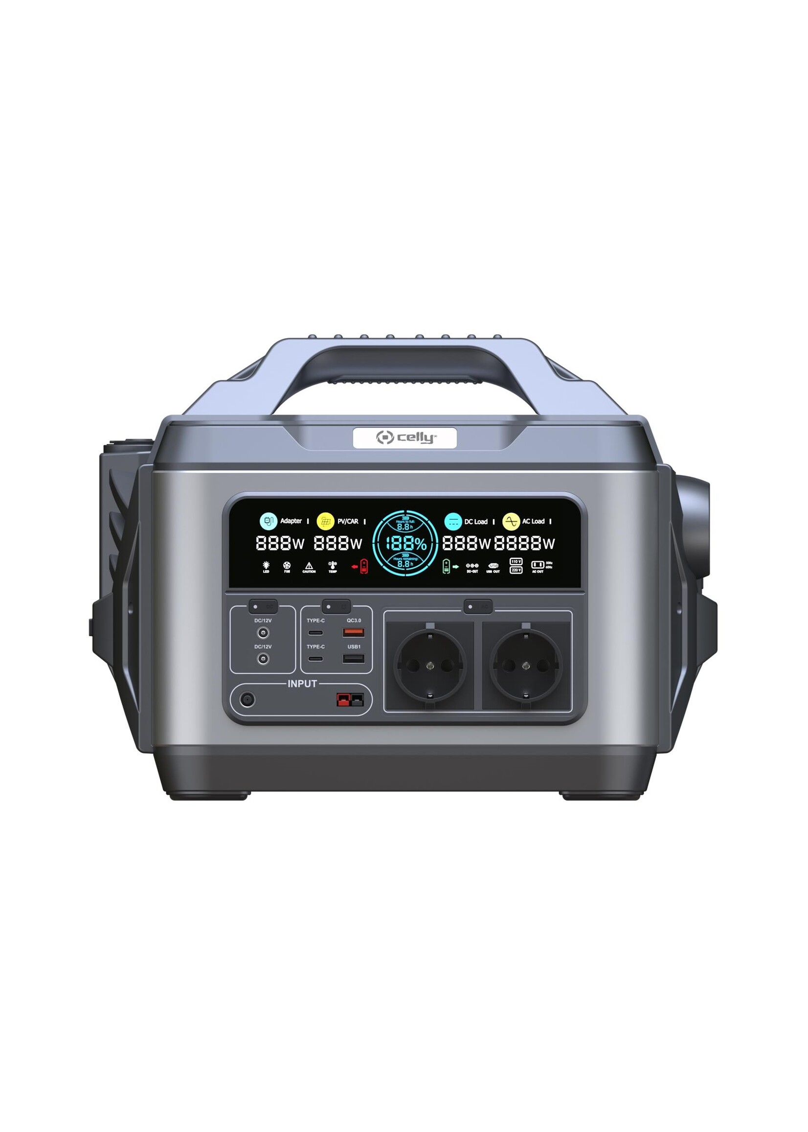 Celly Power station+Solar Panel - POWERST1200W - Portable Power Station 1200W