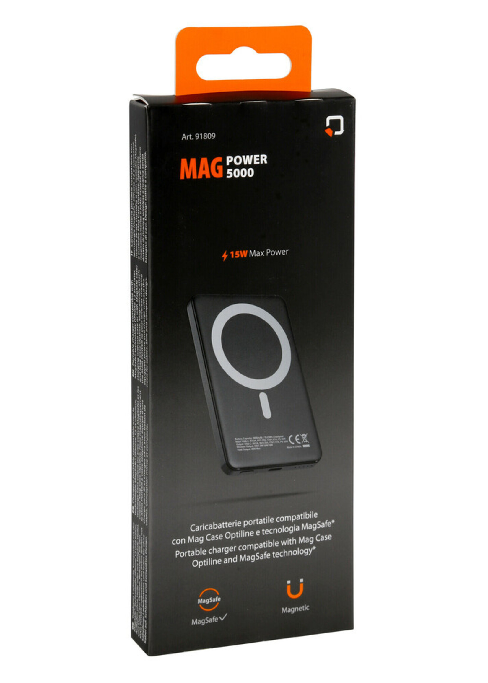 Optiline Mag Powerbank compatibel met Mag Case Optiline en MagSafe-technologie