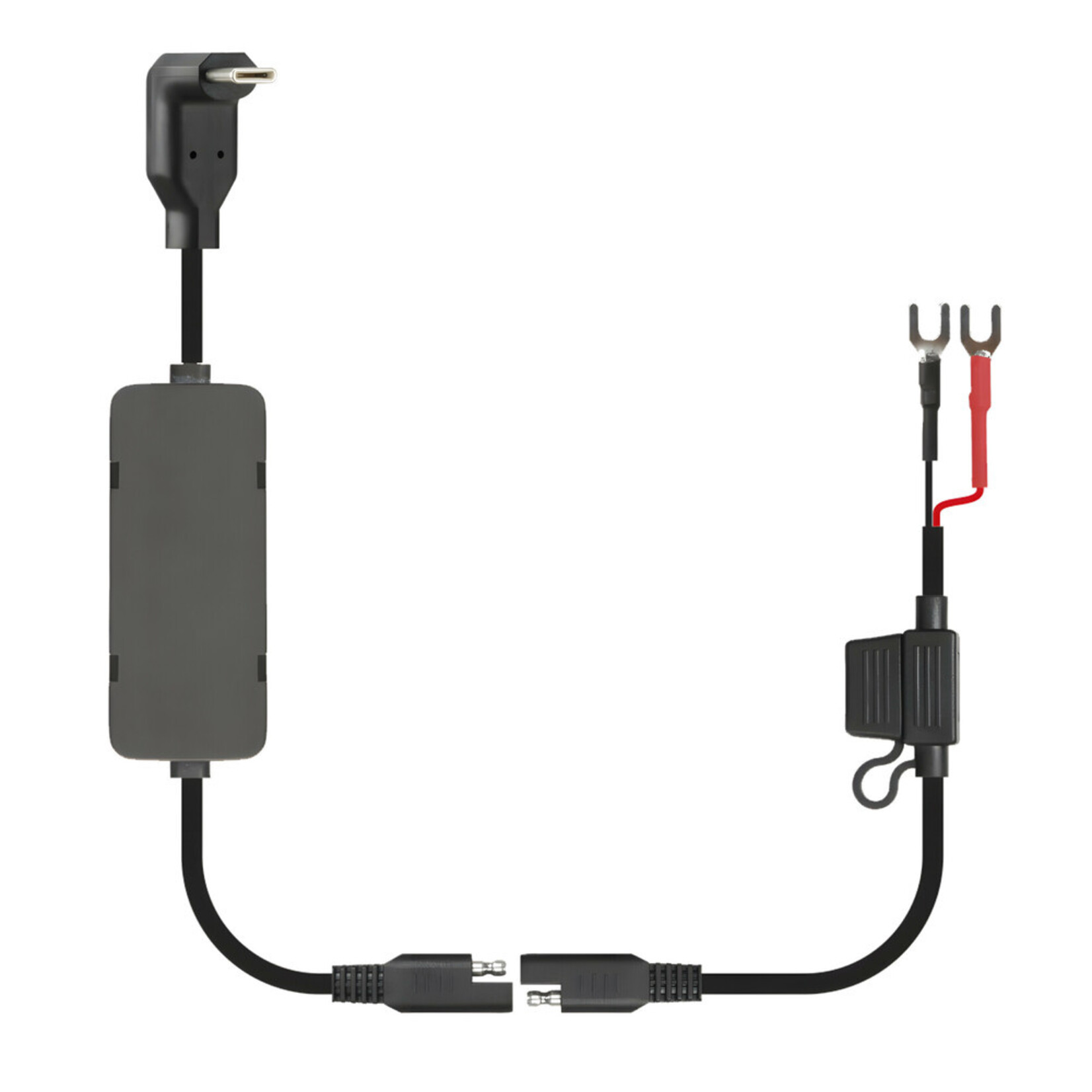 Optiline Power C 90° - Recharge cable USB C, direct battery connection - 12/24V