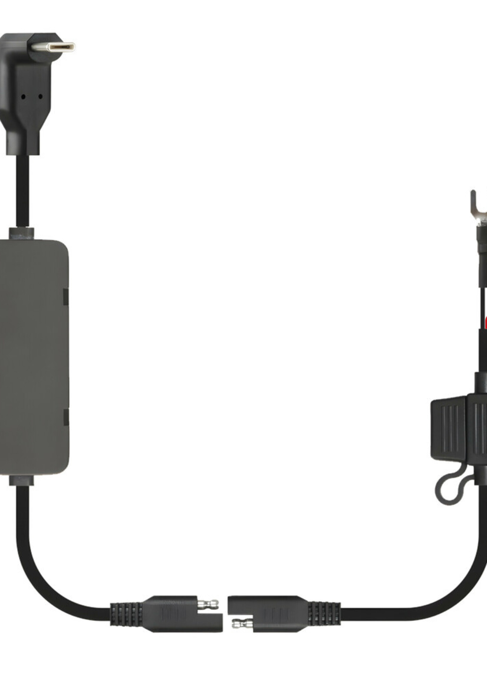 Optiline Power C 90° - Recharge cable USB C, direct battery connection - 12/24V