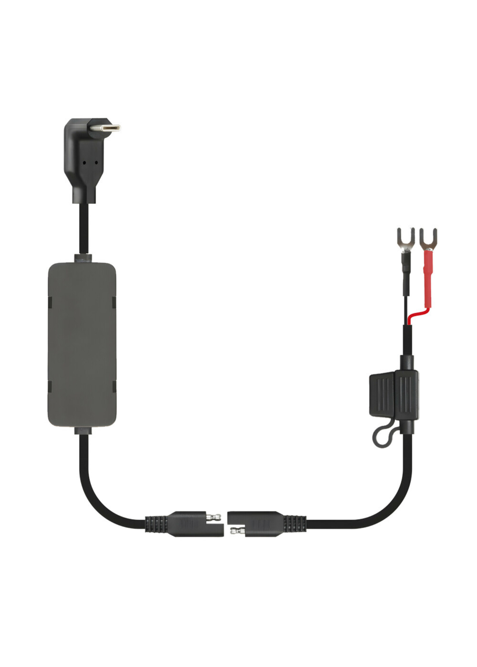 Optiline Oplaadkabel USB C, directe batterijaansluiting - 12/24V met SEA connector