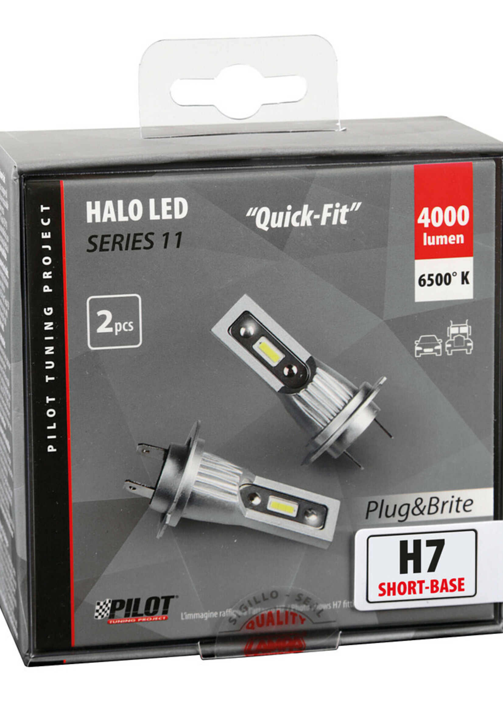 Lampa 12/24V Halo Led Serie 11 Quick-Fit - (H7) - 15W - PX26d - 2 pcs