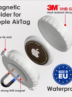 Bluemayim Made in EU Magneet Houder Waterbestendig voor de Apple Airtag met 3M Sticker (VHB) 100% gerecycled