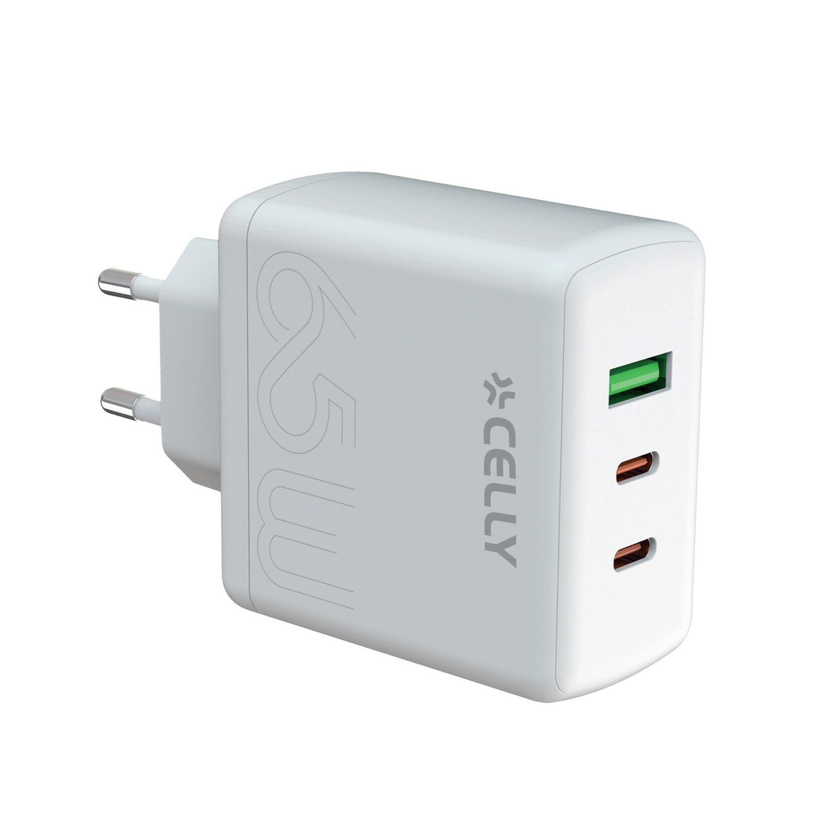 Celly TC 3 USB-C USB 65W GAN EVO WH