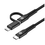 Celly C TO C+LIGHT CABLE 2MT BK