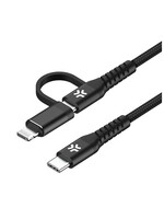 Celly C TO C+LIGHT CABLE 2MT BK