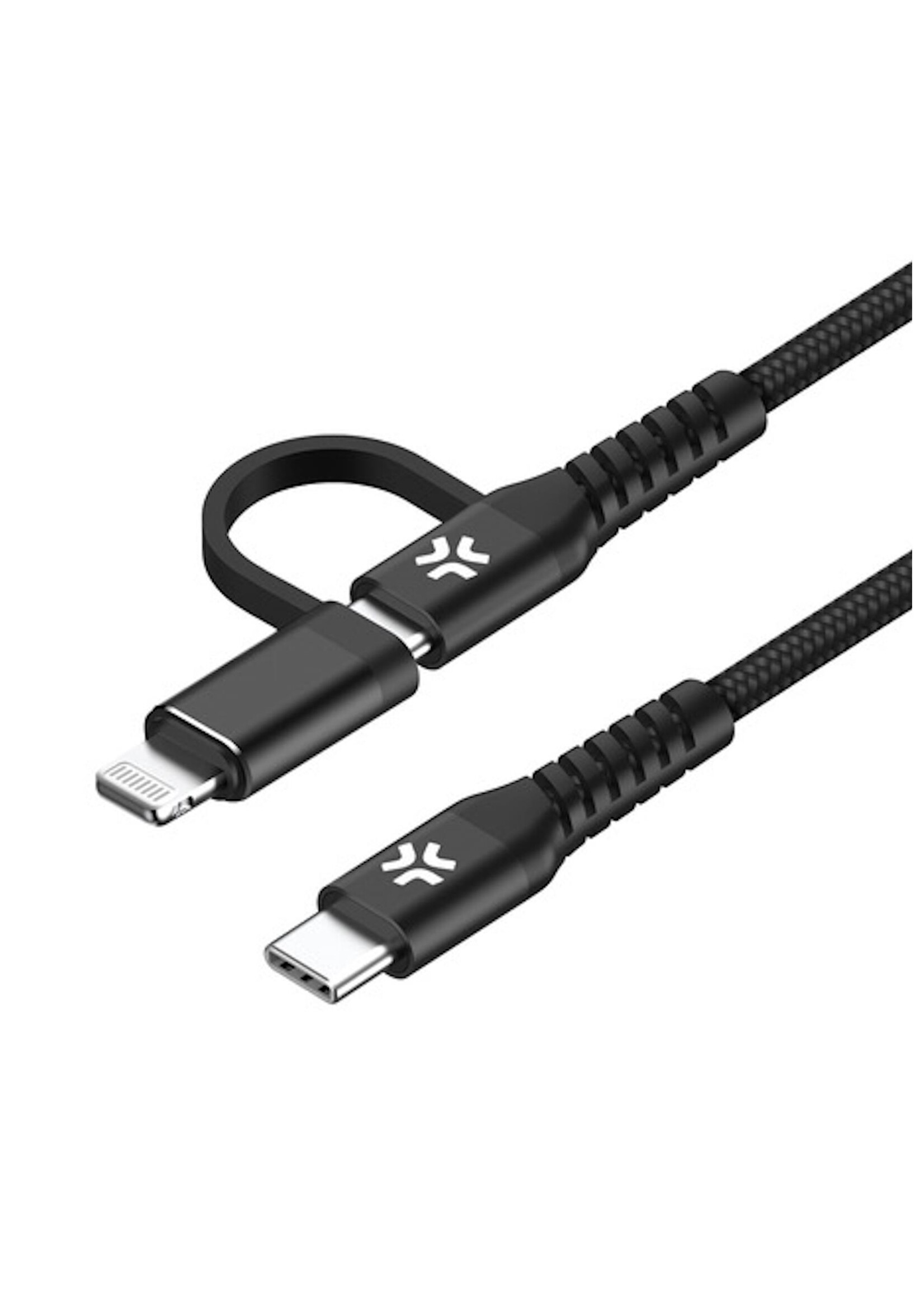 Celly C TO C+LIGHT CABLE 2MT BK