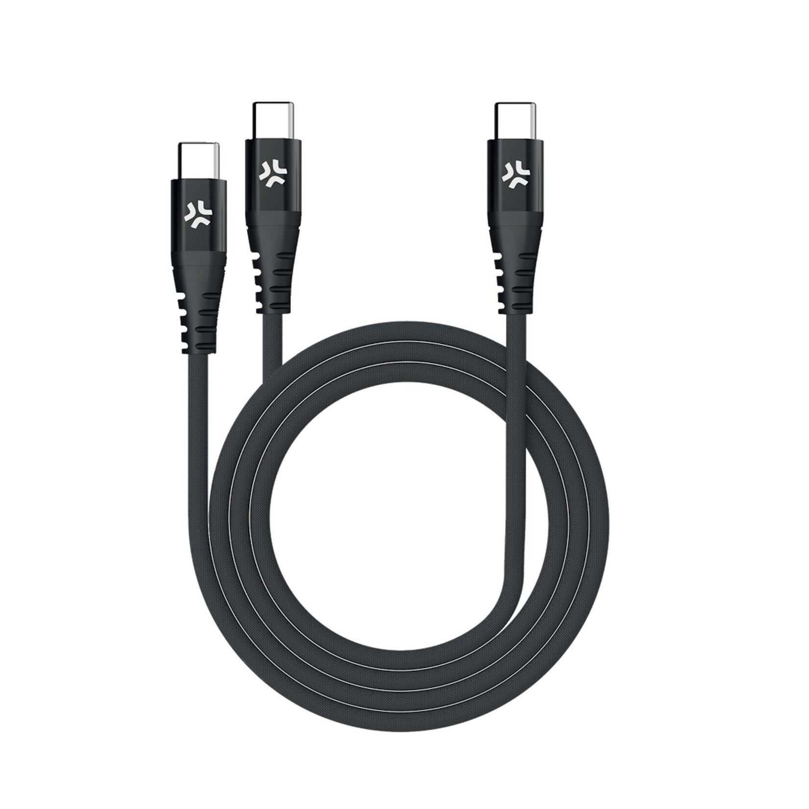 Celly USB-C TO 2 USB-C CABLE BK
