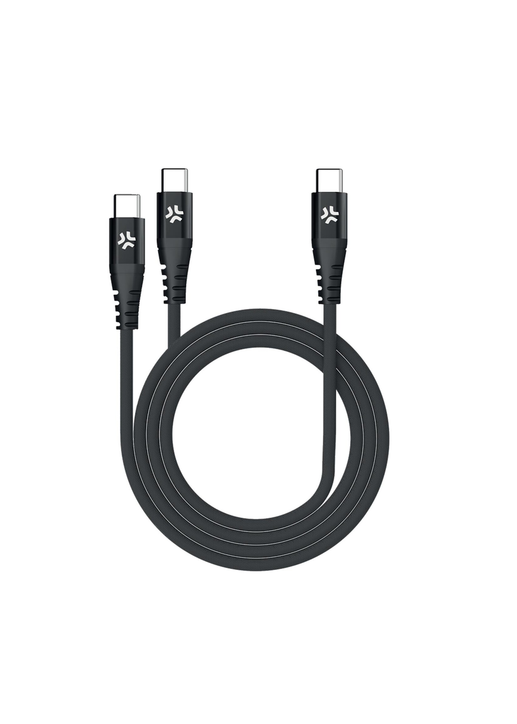 Celly USB-C TO 2 USB-C CABLE BK