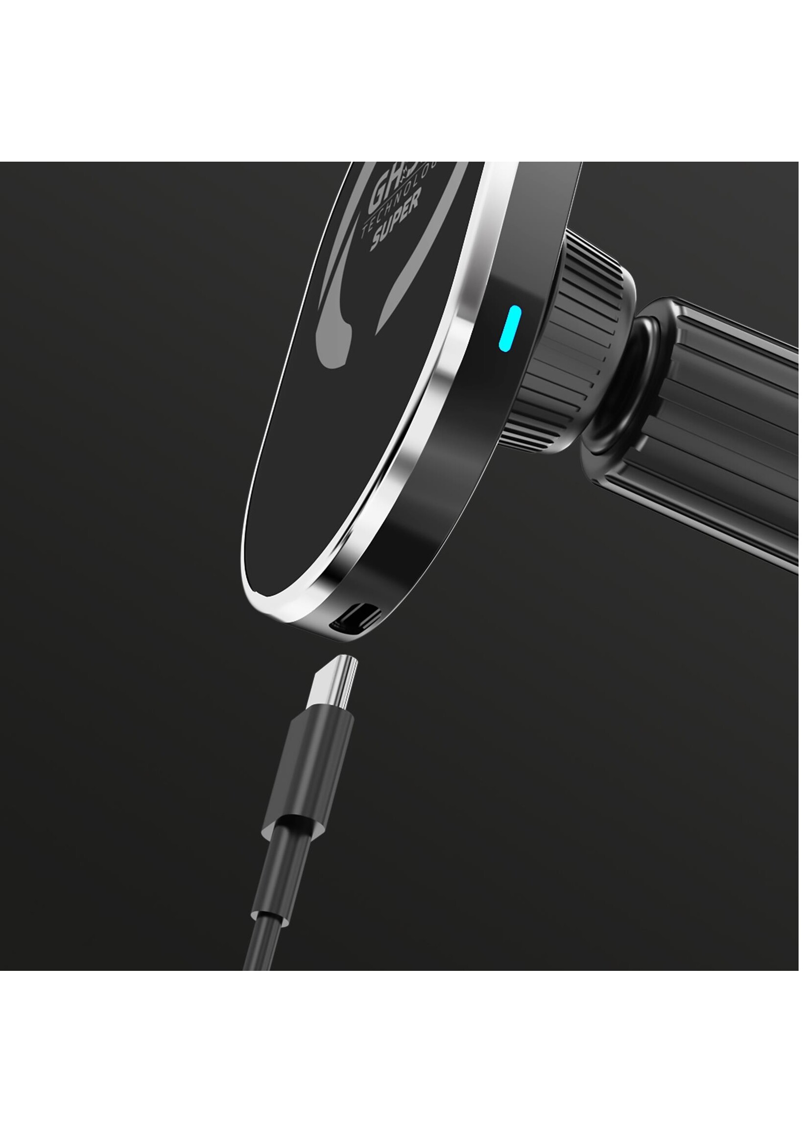 Celly Autohouder - GHOSTSUPERMAGCH - MagSafe-autohouder met draadloos opladen