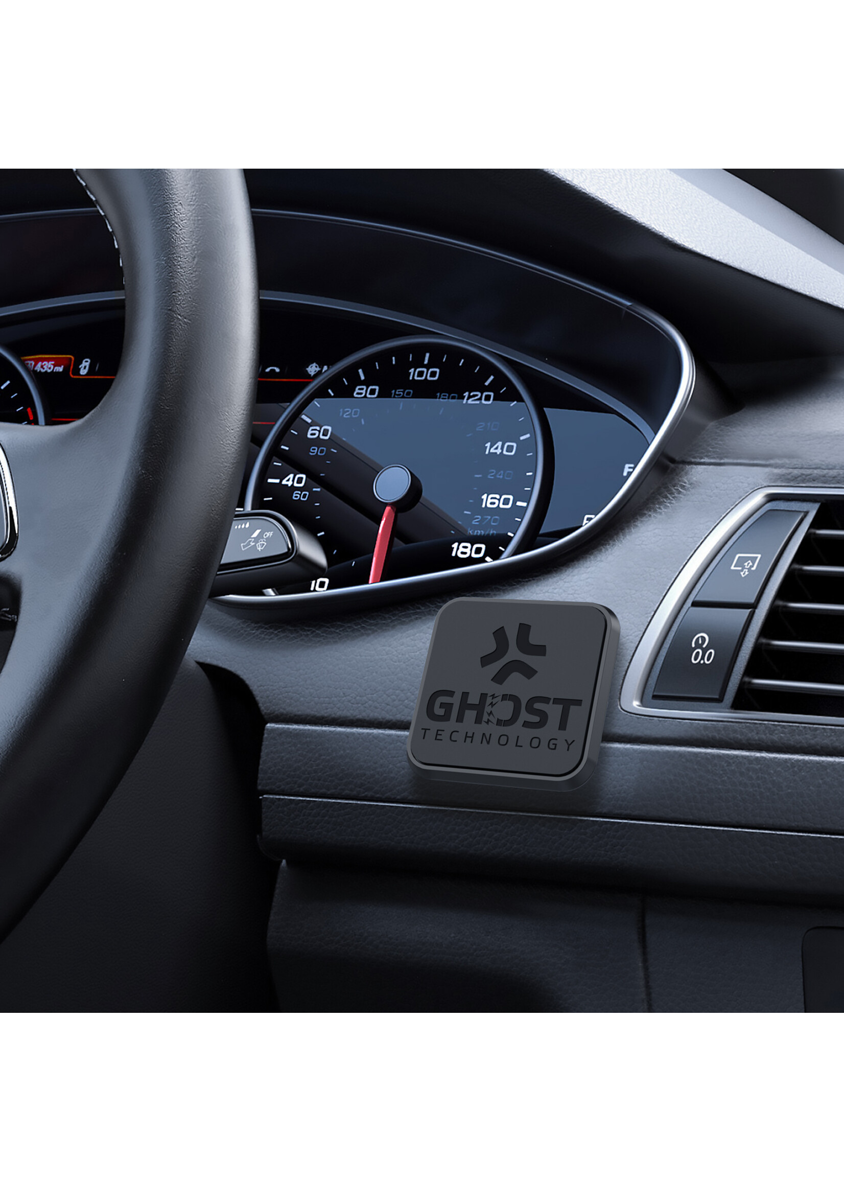 Celly GHOSTFIX - Universele Magnetische Autohouder Incl. 3 Extra Metalen Platen