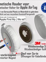 Bluemayim Made in EU Magneet Houder Waterbestendig voor de Apple Airtag met 3M Sticker (VHB) 100% gerecycled