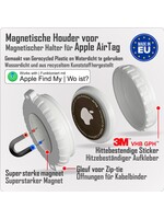 Bluemayim Made in EU Magneet Houder Waterbestendig voor de Apple Airtag met 3M Sticker (VHB) 100% gerecycled