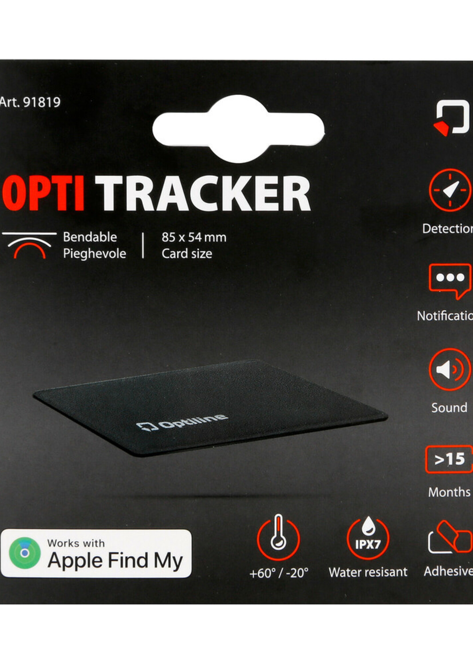 Optiline Opti Tracker Flex, ultradunne opvouwbare kleeflocator