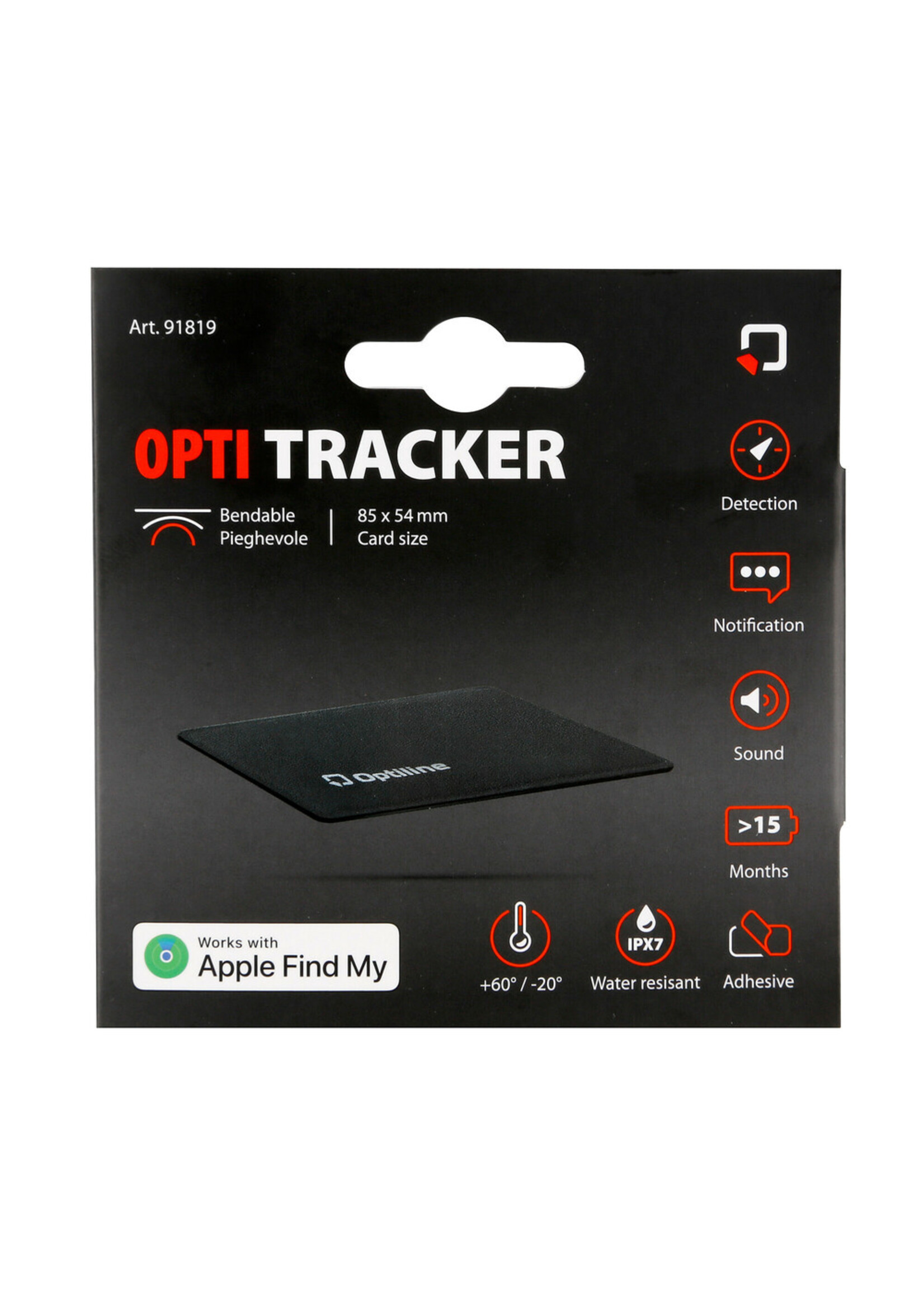 Optiline Opti Tracker Flex, ultradunne opvouwbare kleeflocator