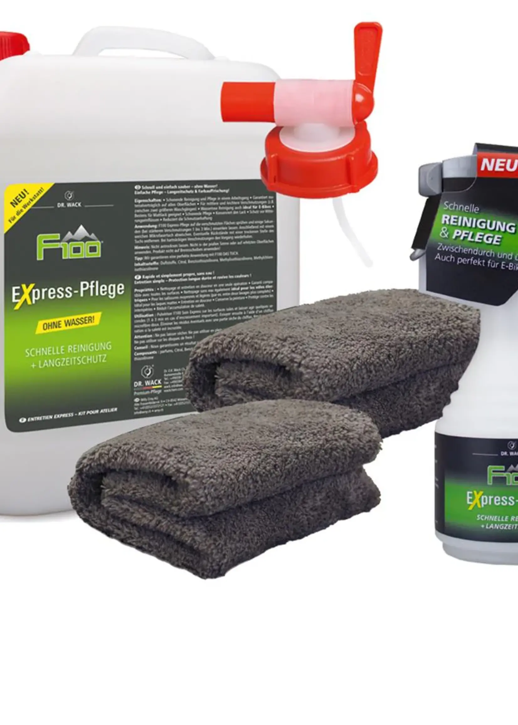 F100 By Dr. Wack F100 bicycle cleaner Package 5L + 1x500ml + 2x cloth + drain tap