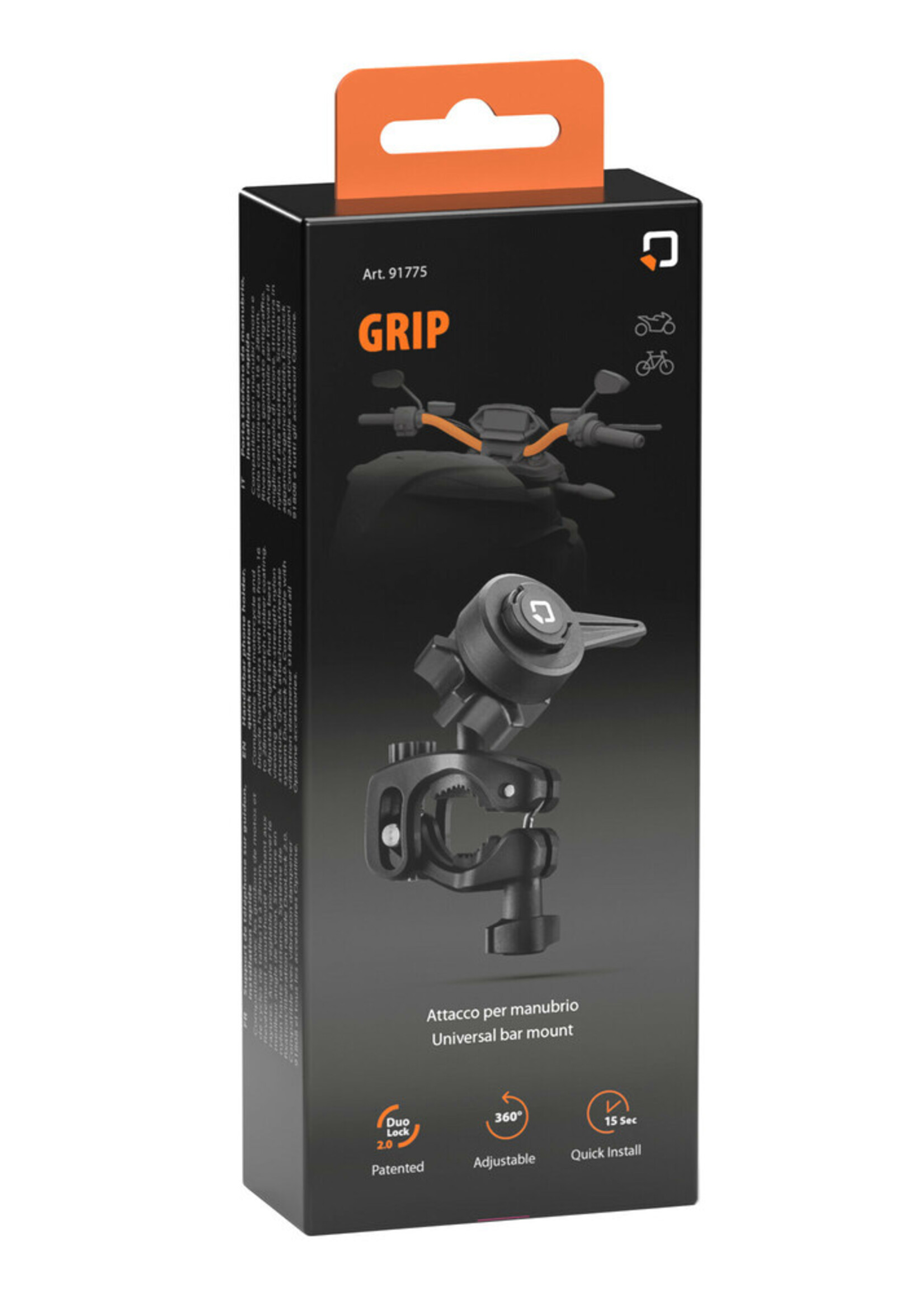 Optiline Grip, stuurtelefoonhouder, snelle installatie