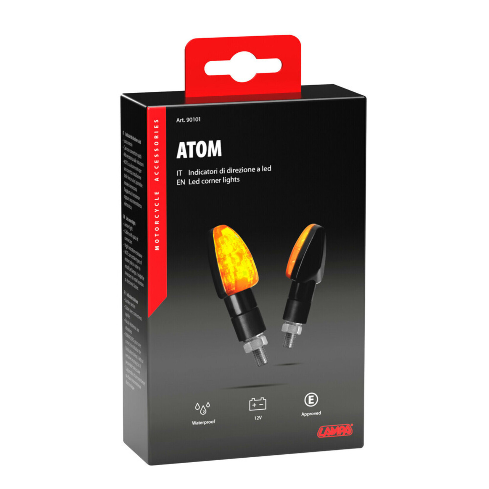 Lampa Atom, corner lights - 12V LED - Black