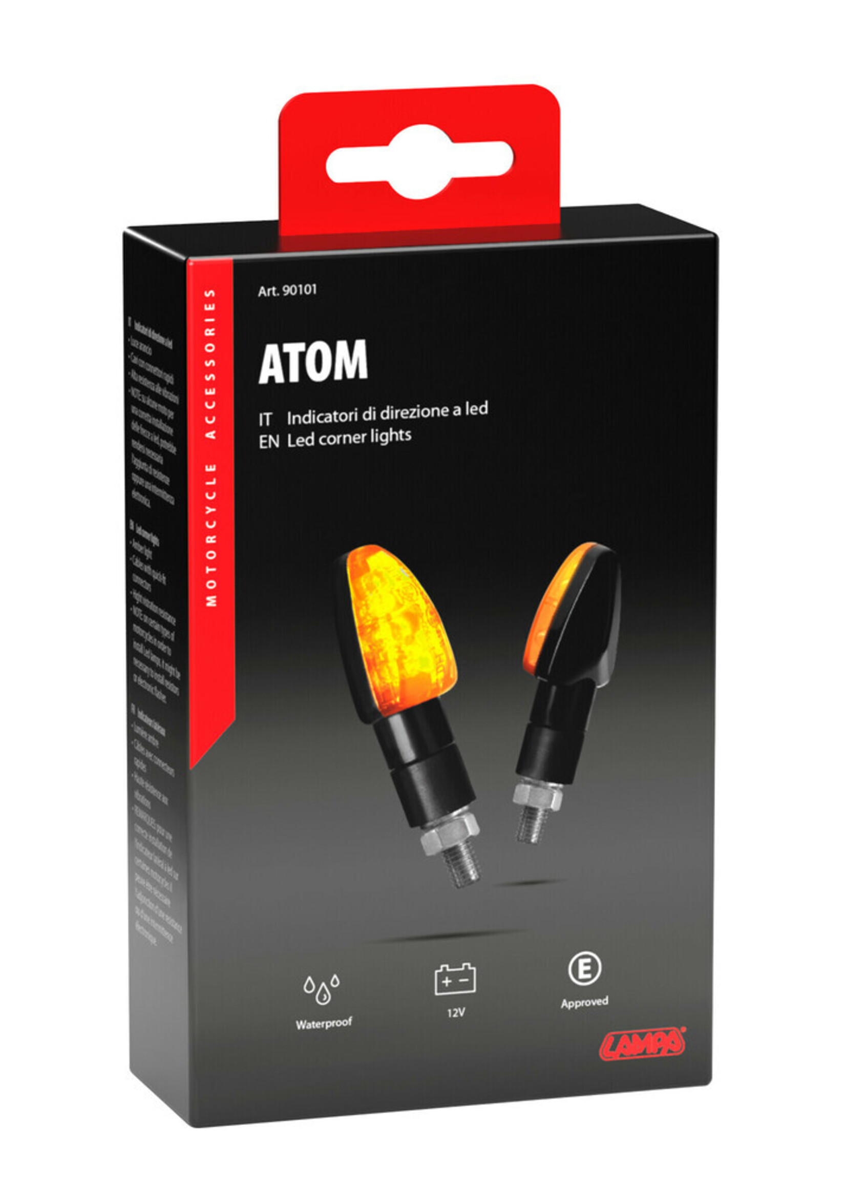 Lampa Atom, corner lights - 12V LED - Black
