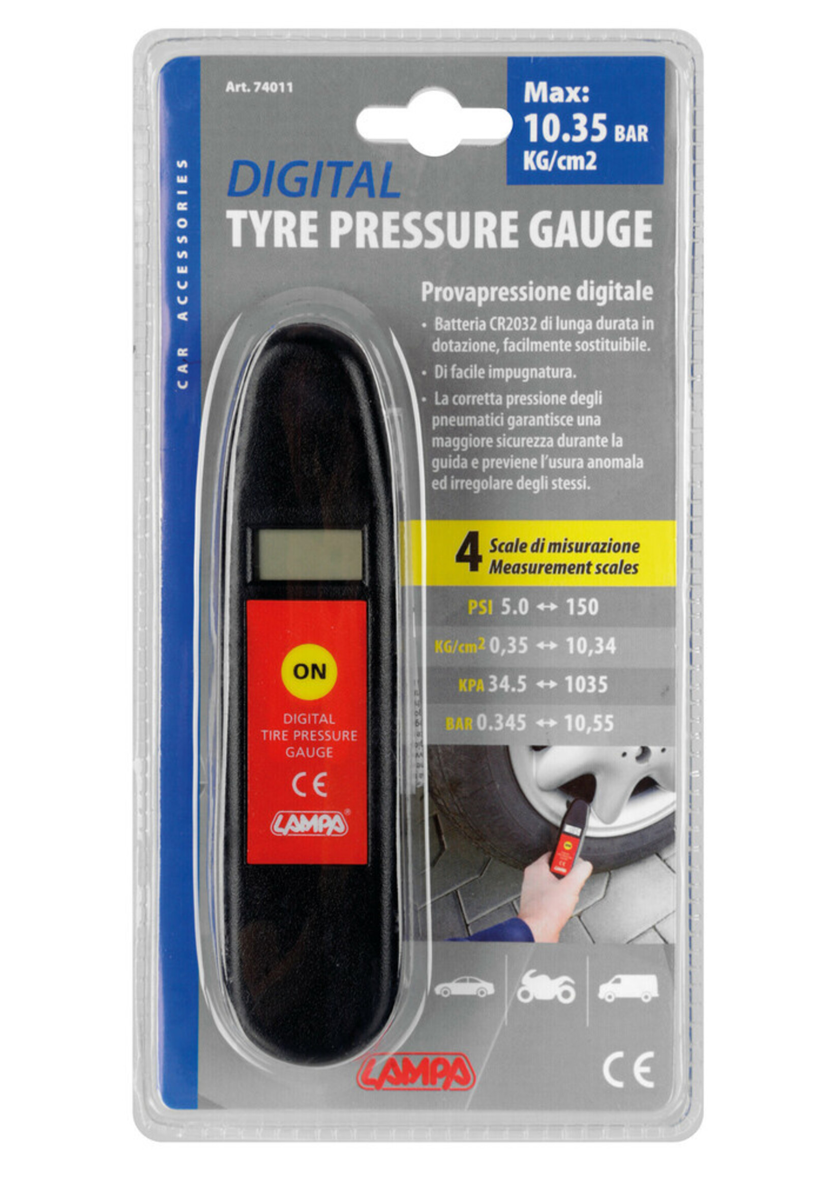 Lampa Digital tyre pressure gauge