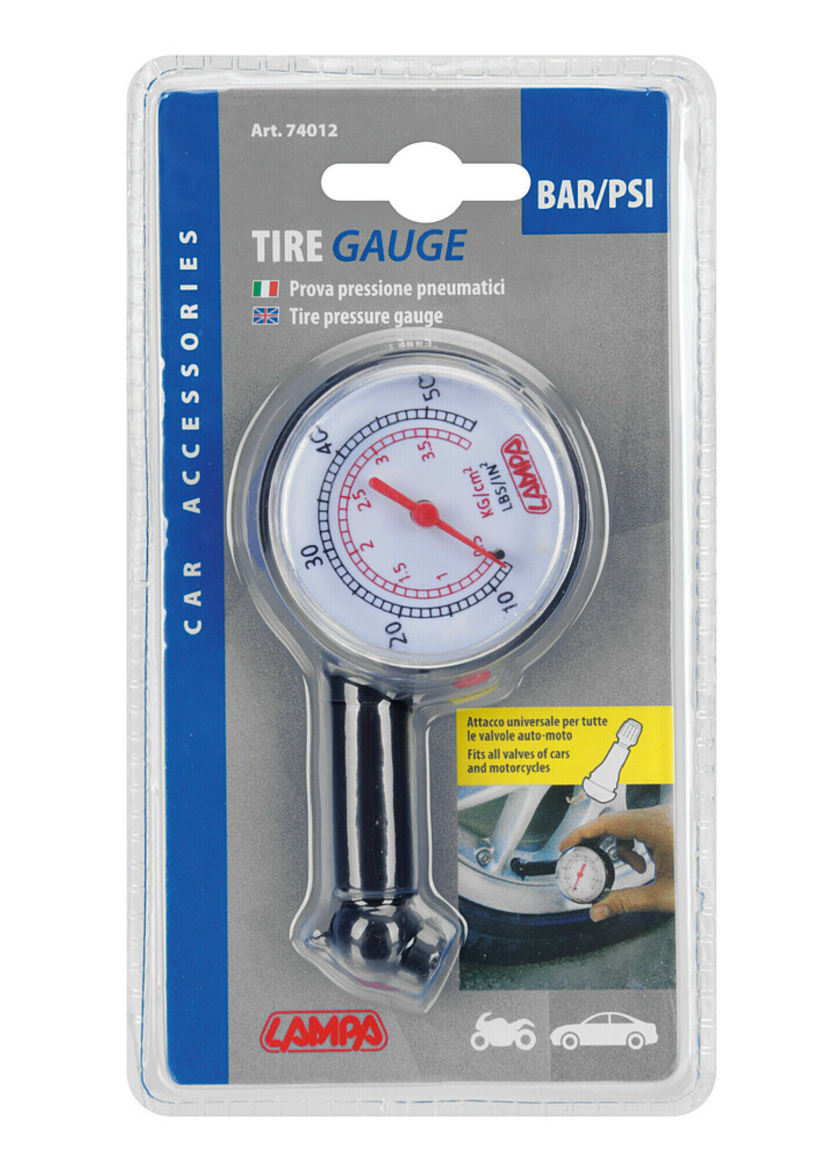 Lampa Plastic tyre pressure gauge