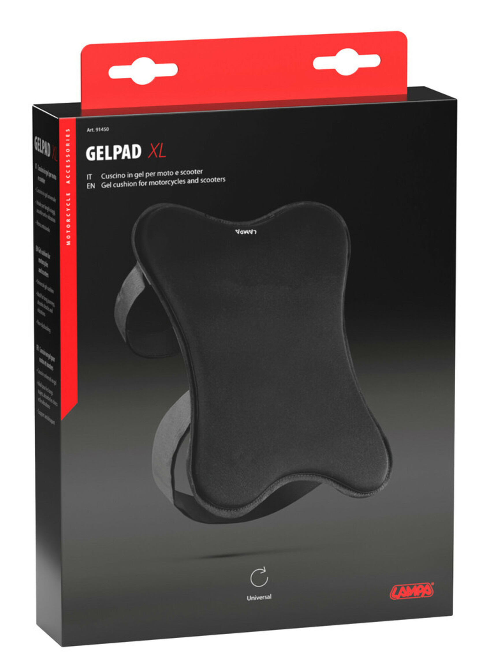 Lampa GelPad, gel cushion for motorcycles and scooters - XL - 32x26 cm