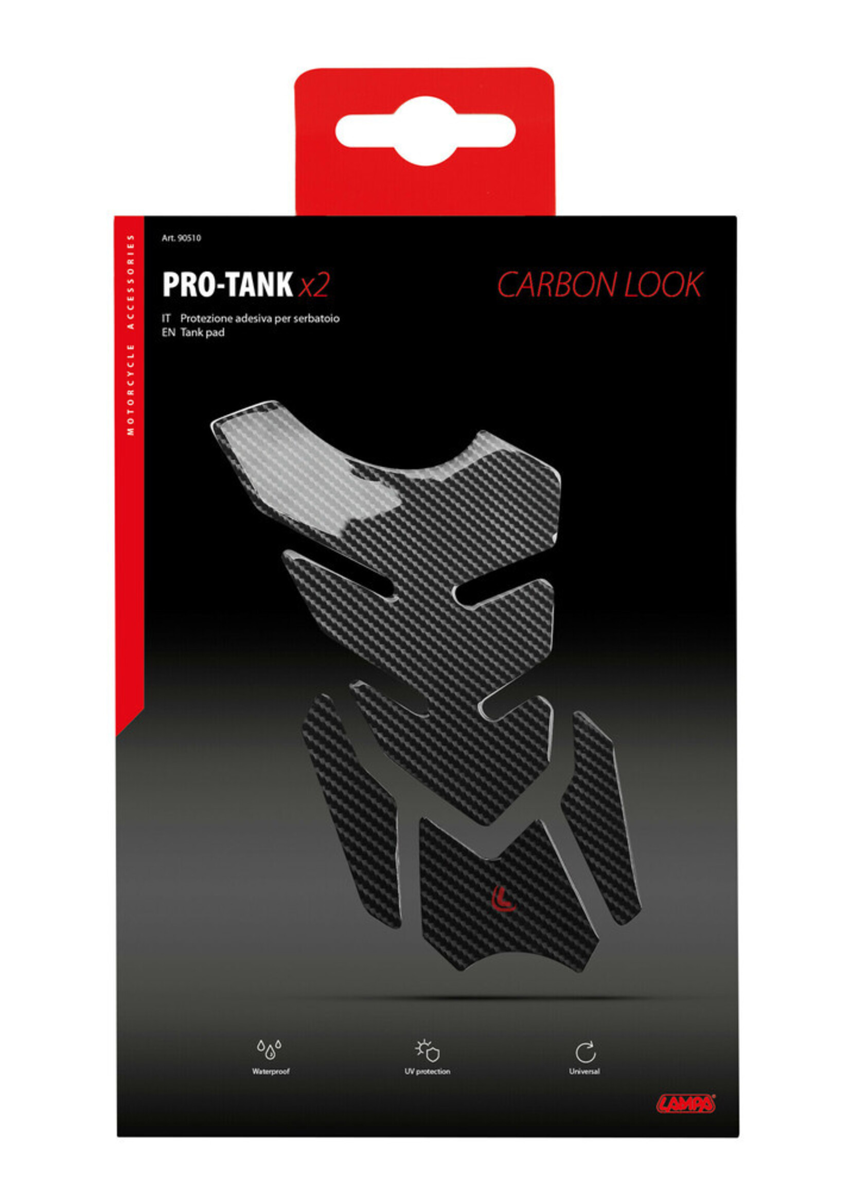 Lampa Pro-Tank X2, adhesive tank pad - Carbon