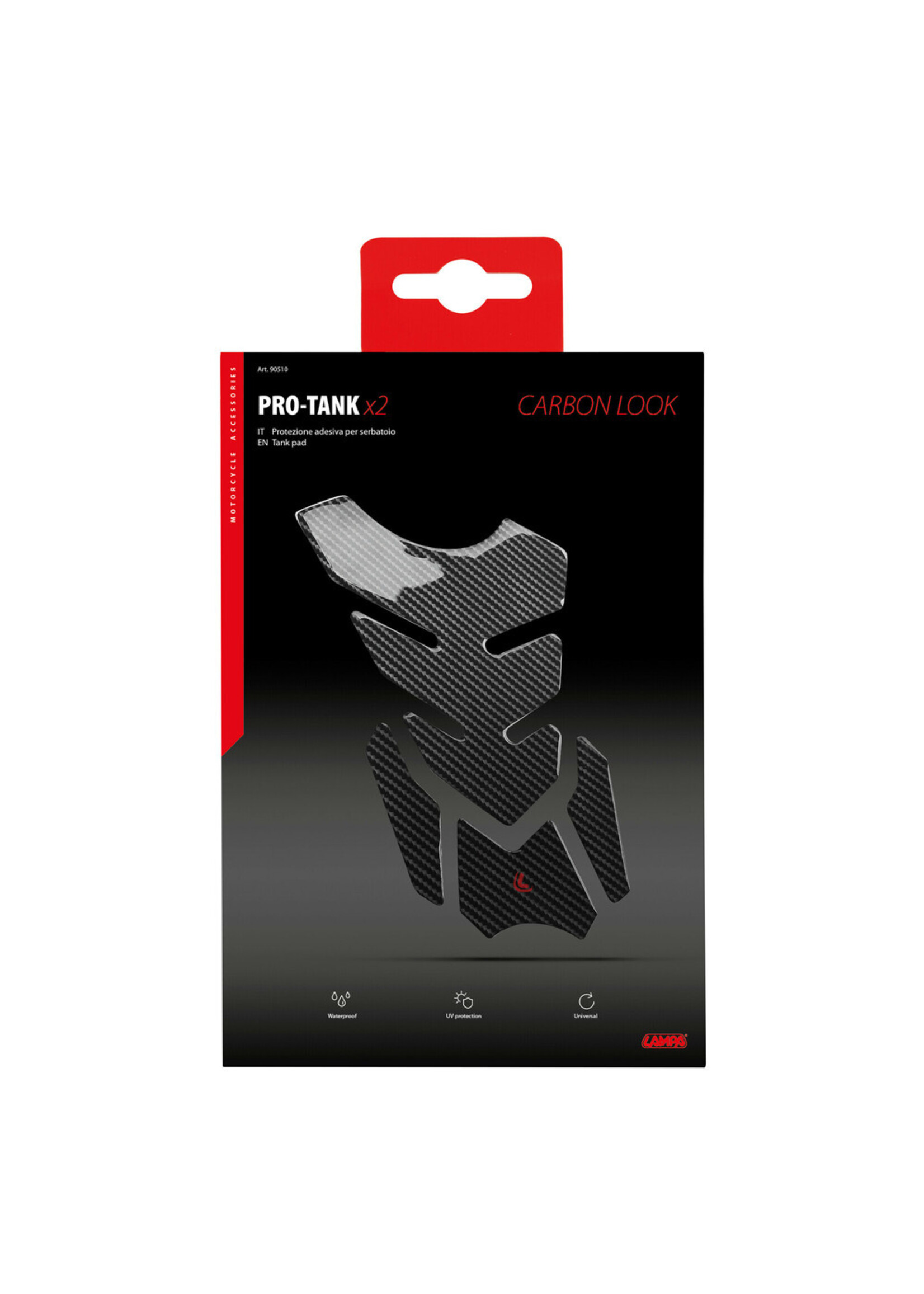 Lampa Pro-Tank X2, adhesive tank pad - Carbon