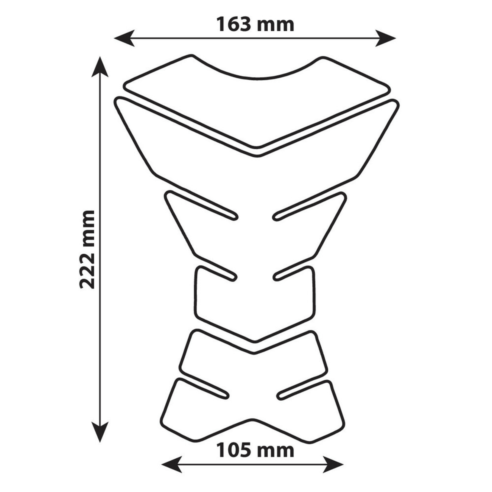 Lampa Pro-Tank X3, zelfklevend tankpad – Carbon