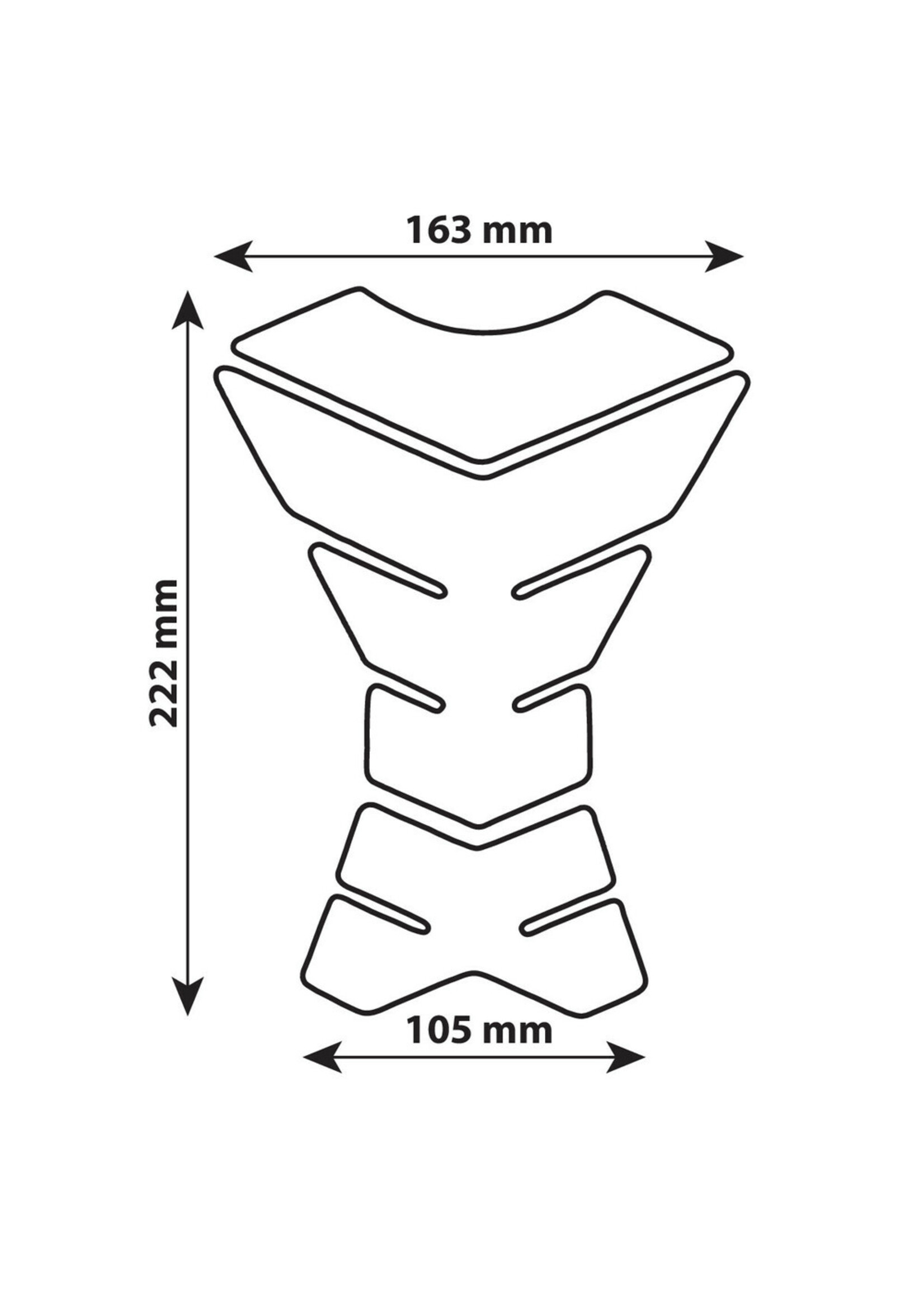 Lampa Pro-Tank X3, zelfklevend tankpad – Carbon