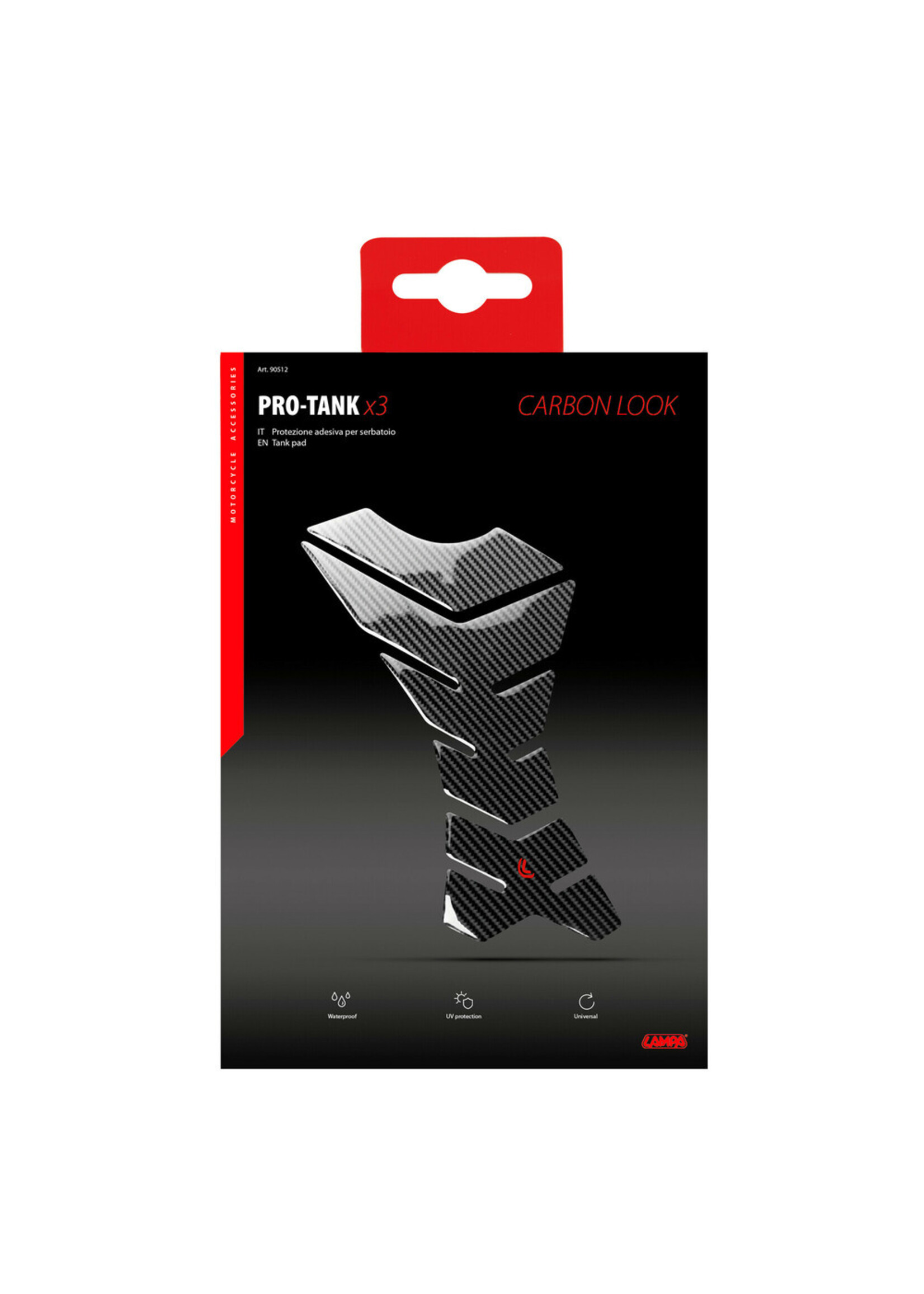 Lampa Pro-Tank X3, adhesive tank pad - Carbon