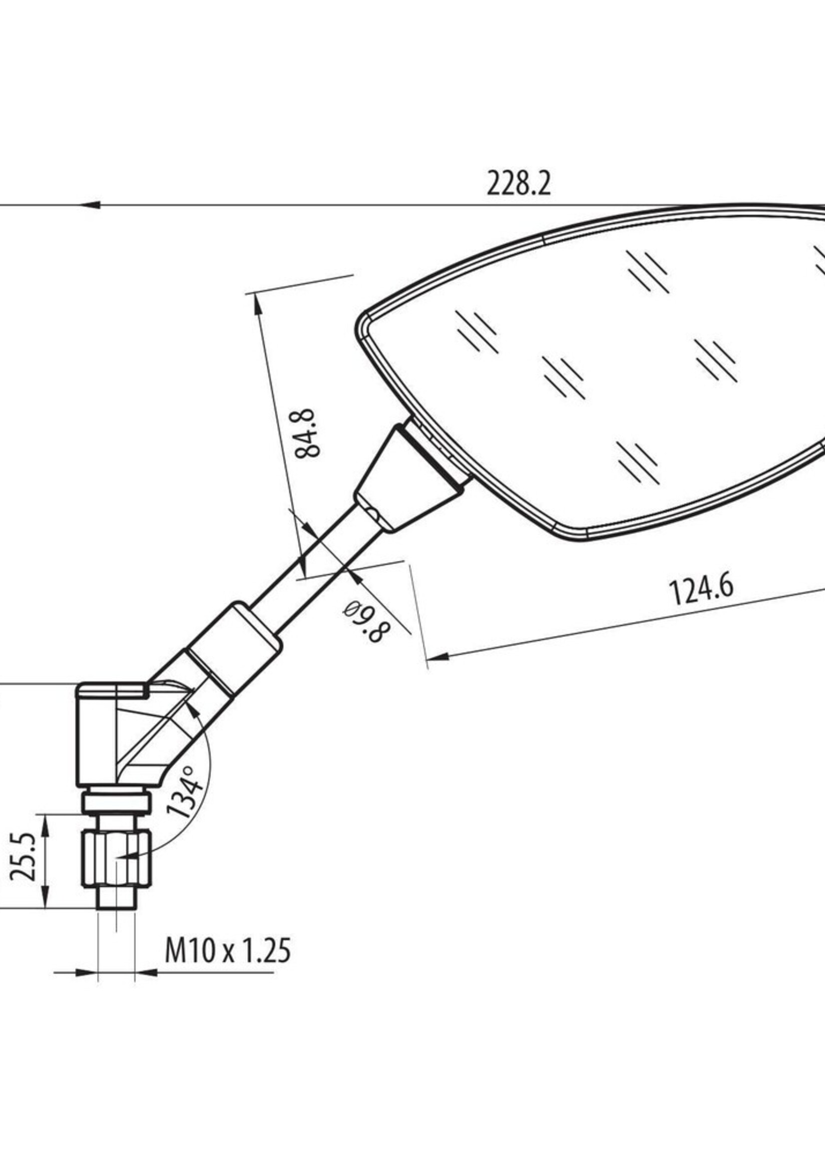 Lampa Bat, pair of rearview mirrors