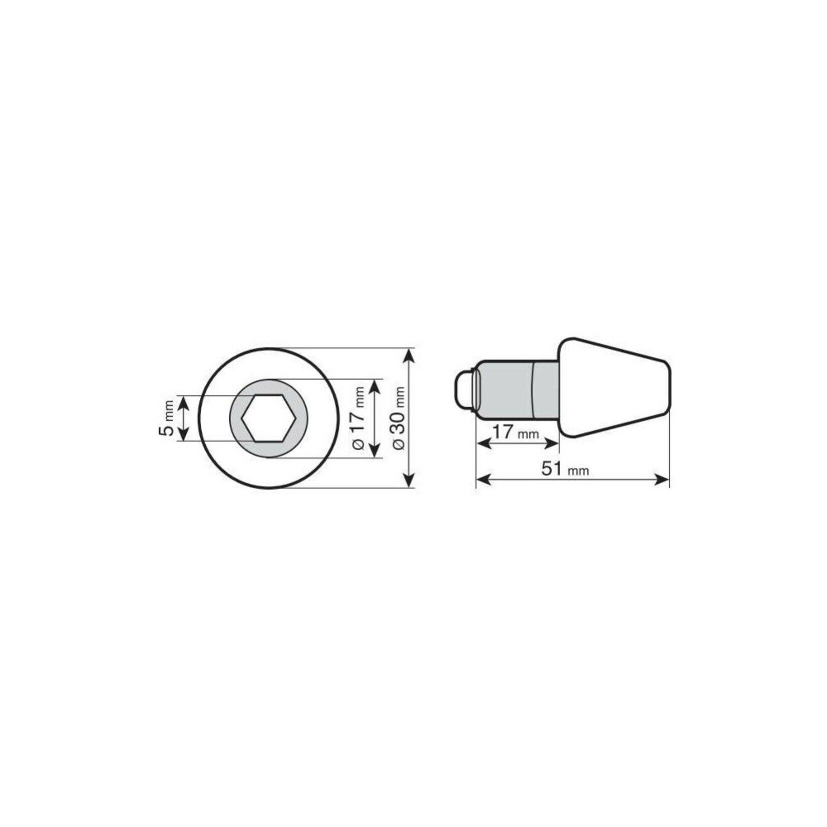 Lampa Lampa Bar End Stuur Motor Scooter 17-23mm SU-2 Stuks
