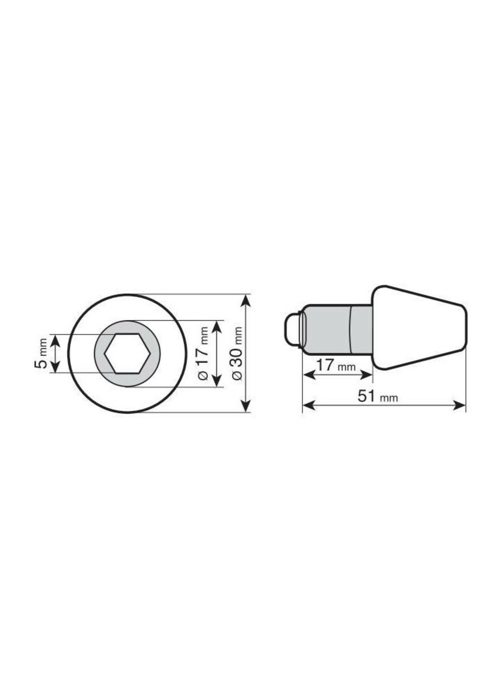 Lampa SU-2, Universal bar ends - Black
