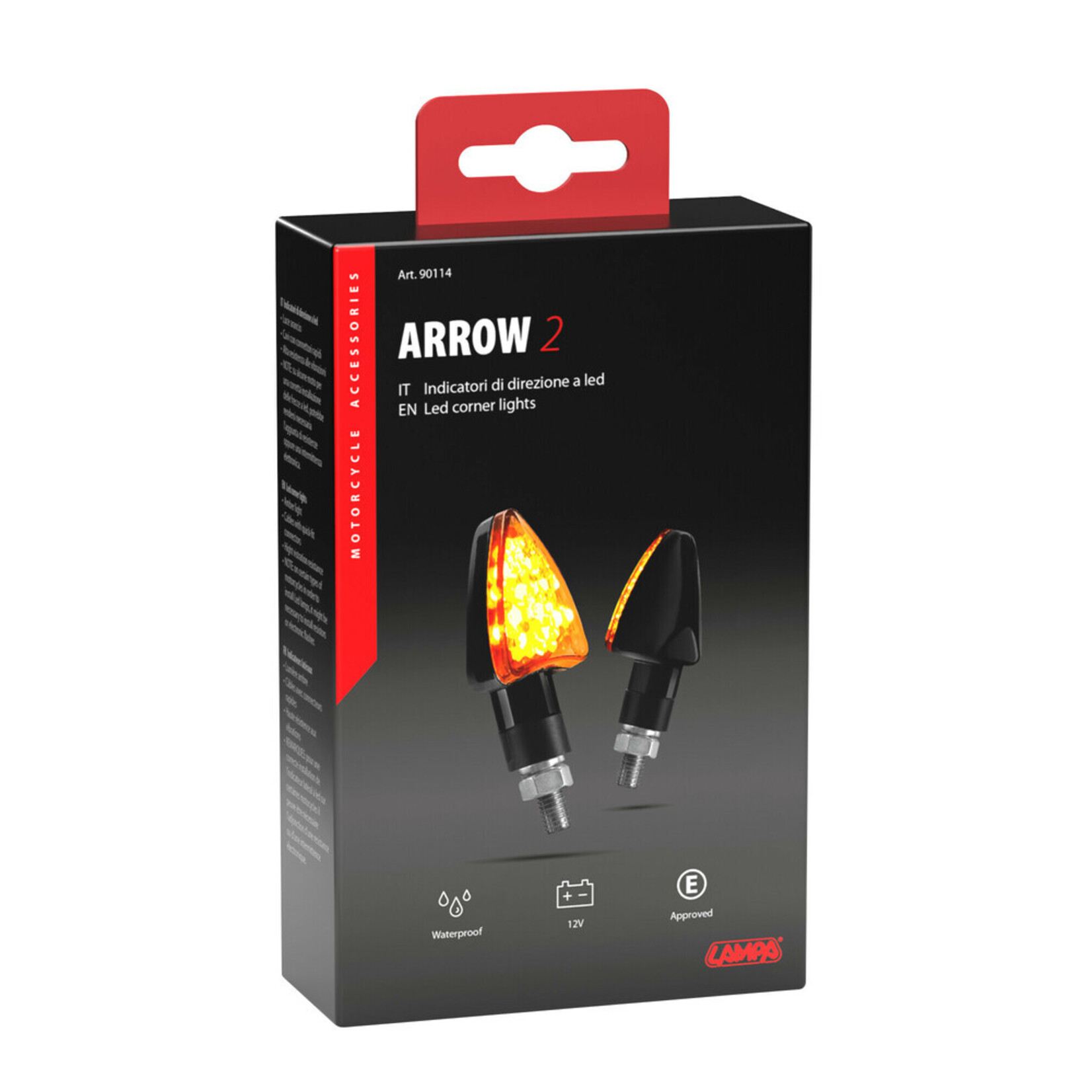 Lampa Arrow-2, led corner lights - 12V LED - Black