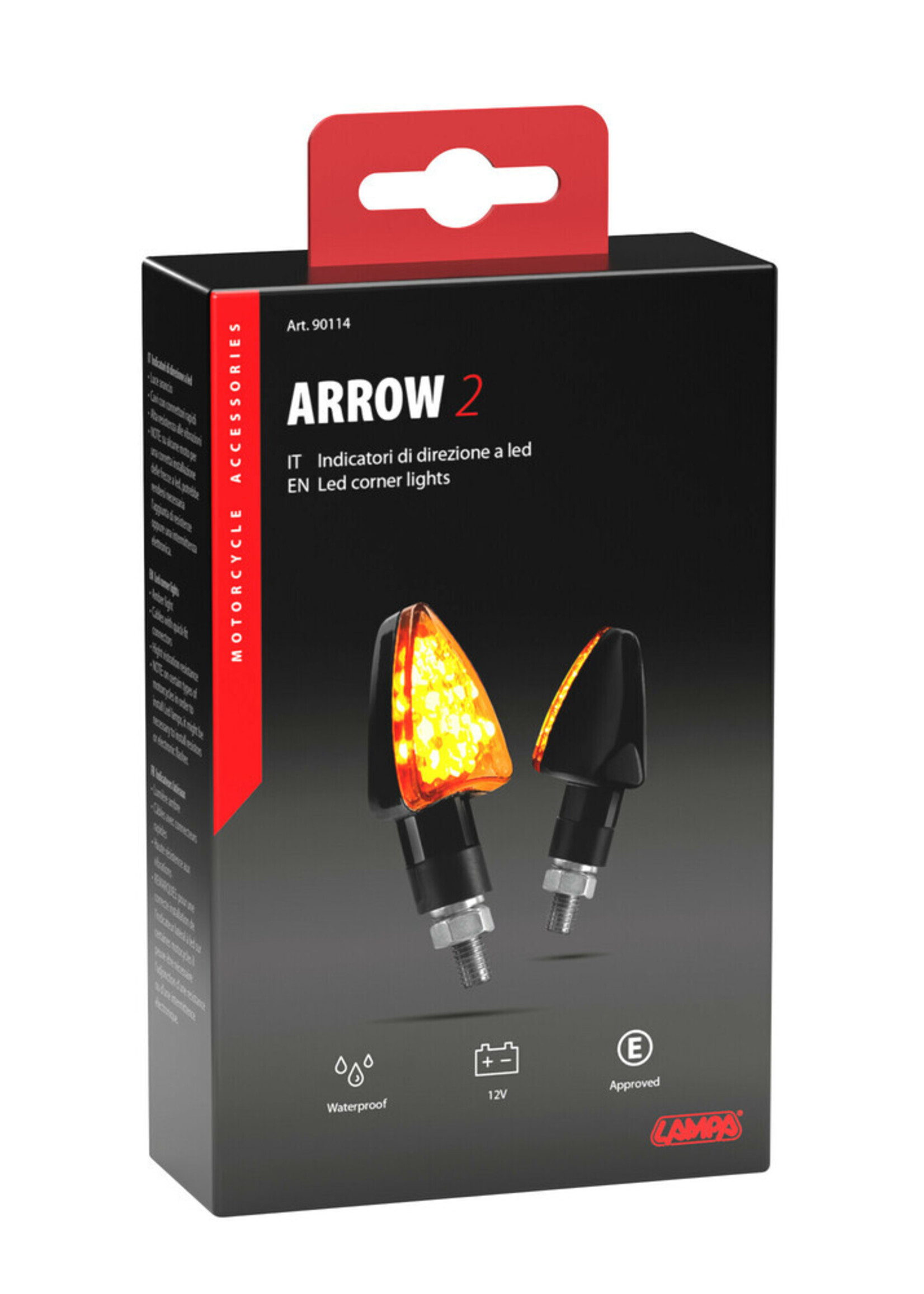 Lampa Lampa Arrow-2 led richtingaanwijzers - Zwart