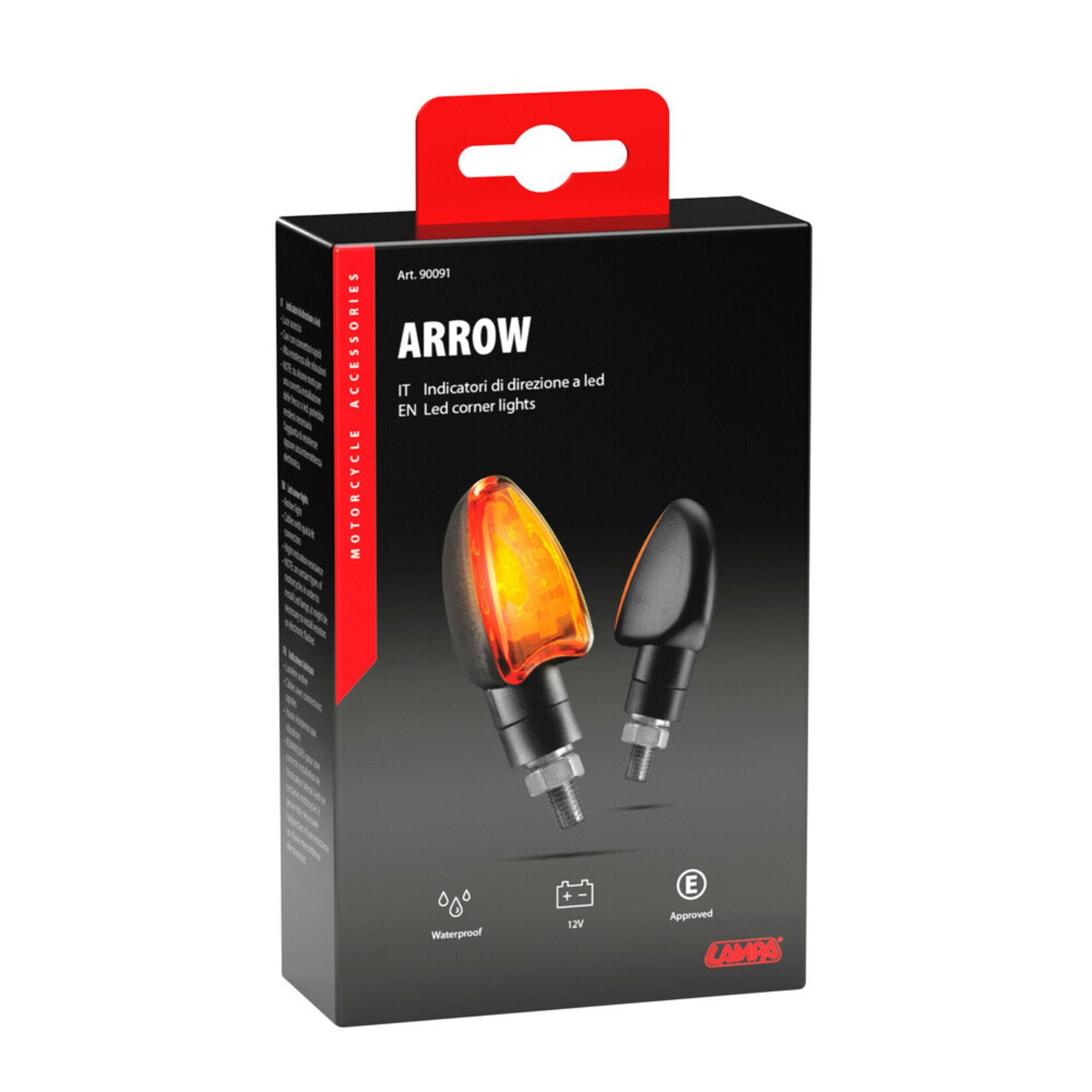 Lampa Lampa Arrow led stuureind richtingaanwijzers - Zwart