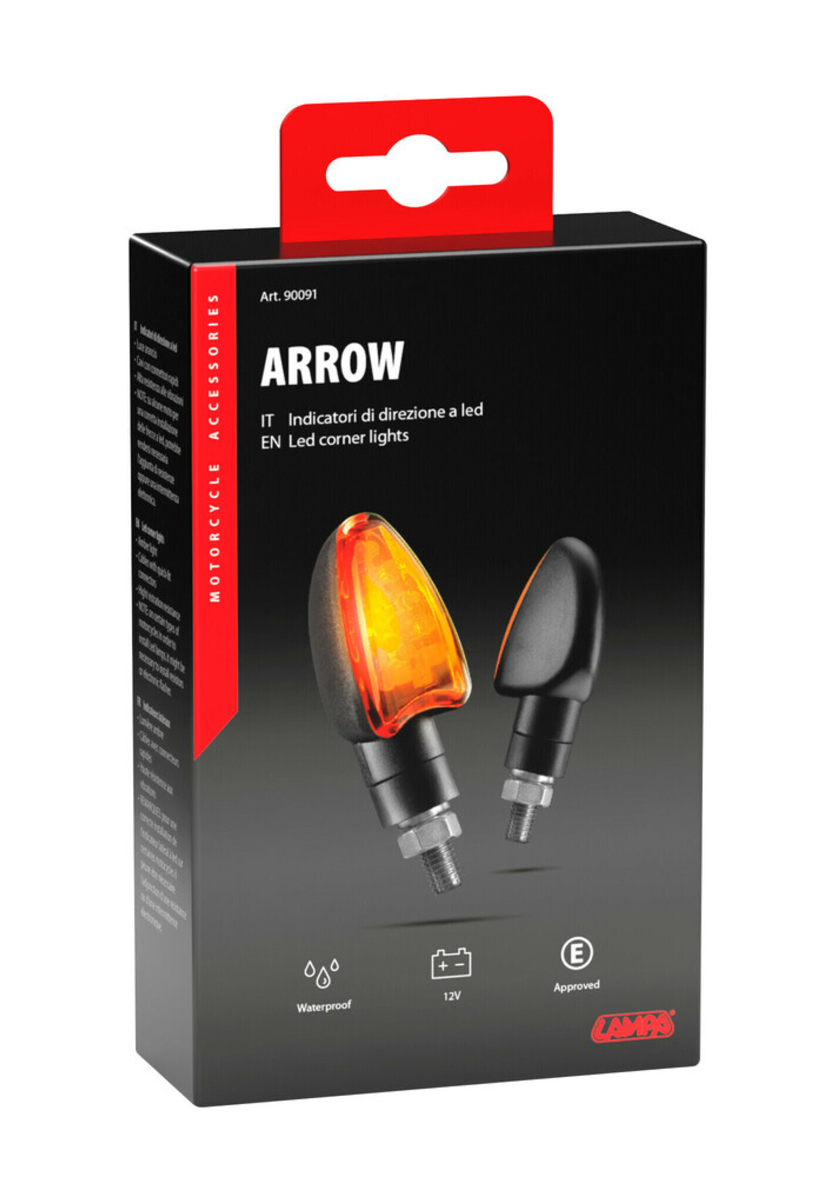 Lampa Lampa Arrow led stuureind richtingaanwijzers - Zwart