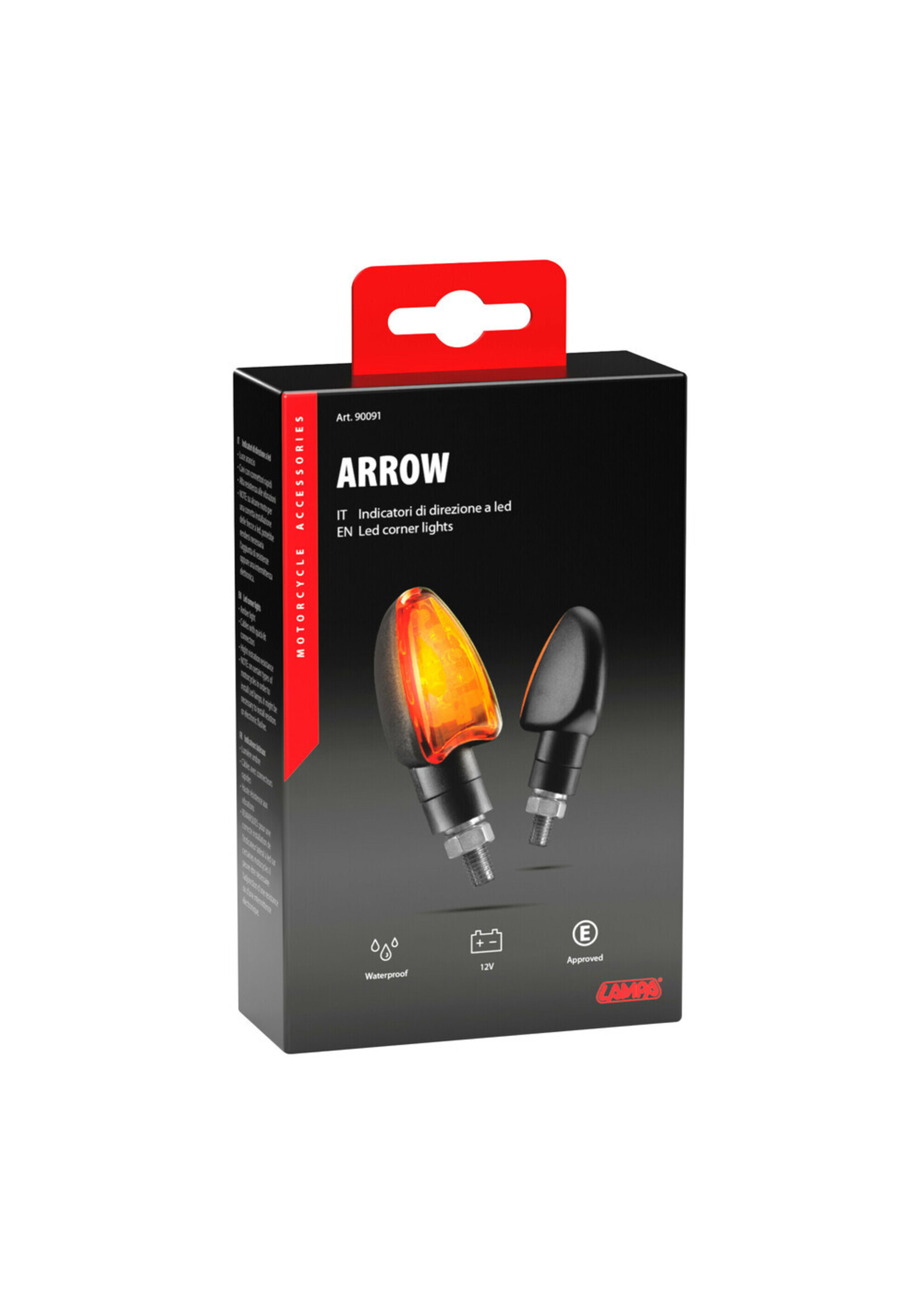 Lampa Arrow, corner lights - 12V LED - Black