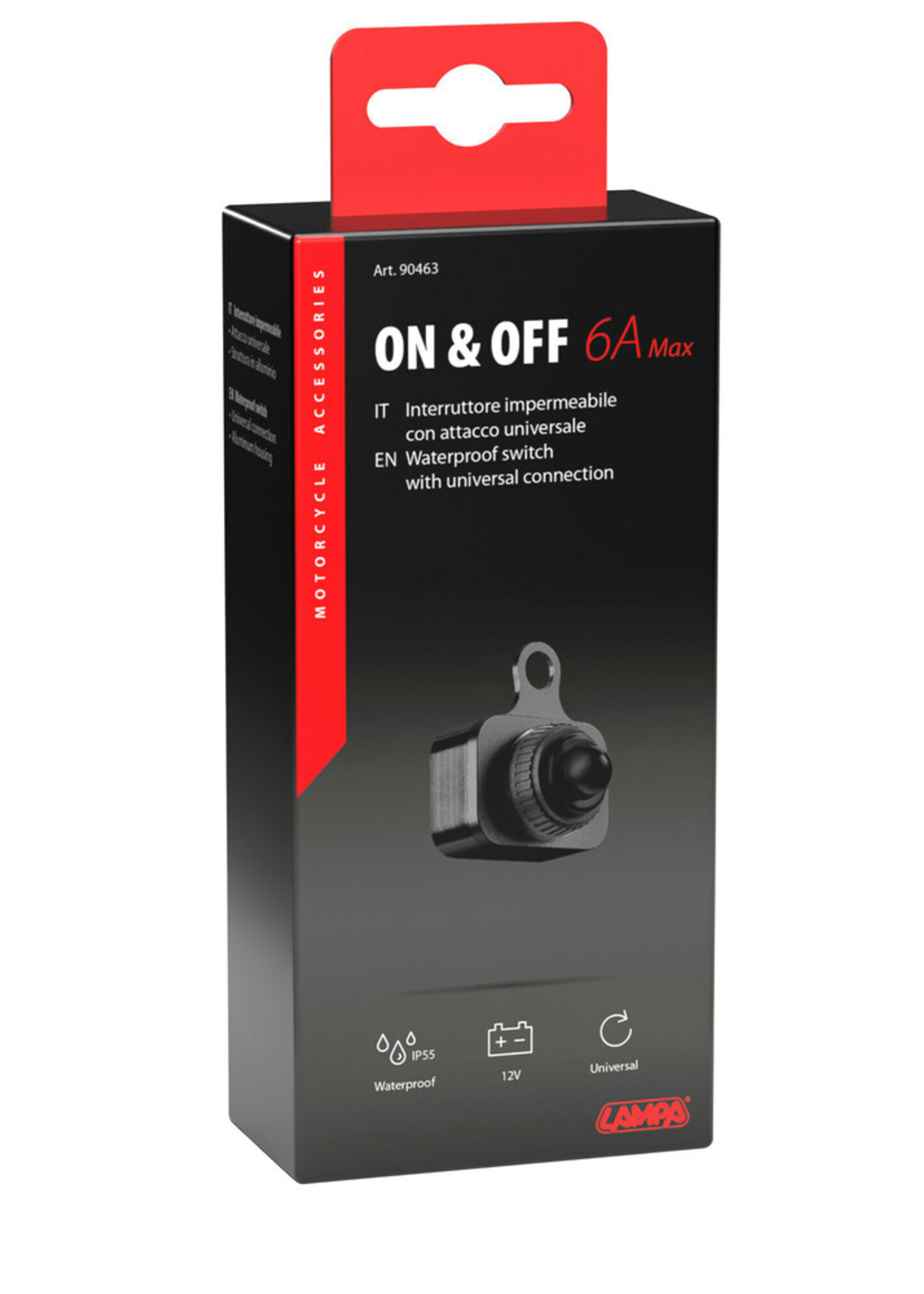 Lampa Lampa Waterbestendige aan/uitschakelaar - Zwart
