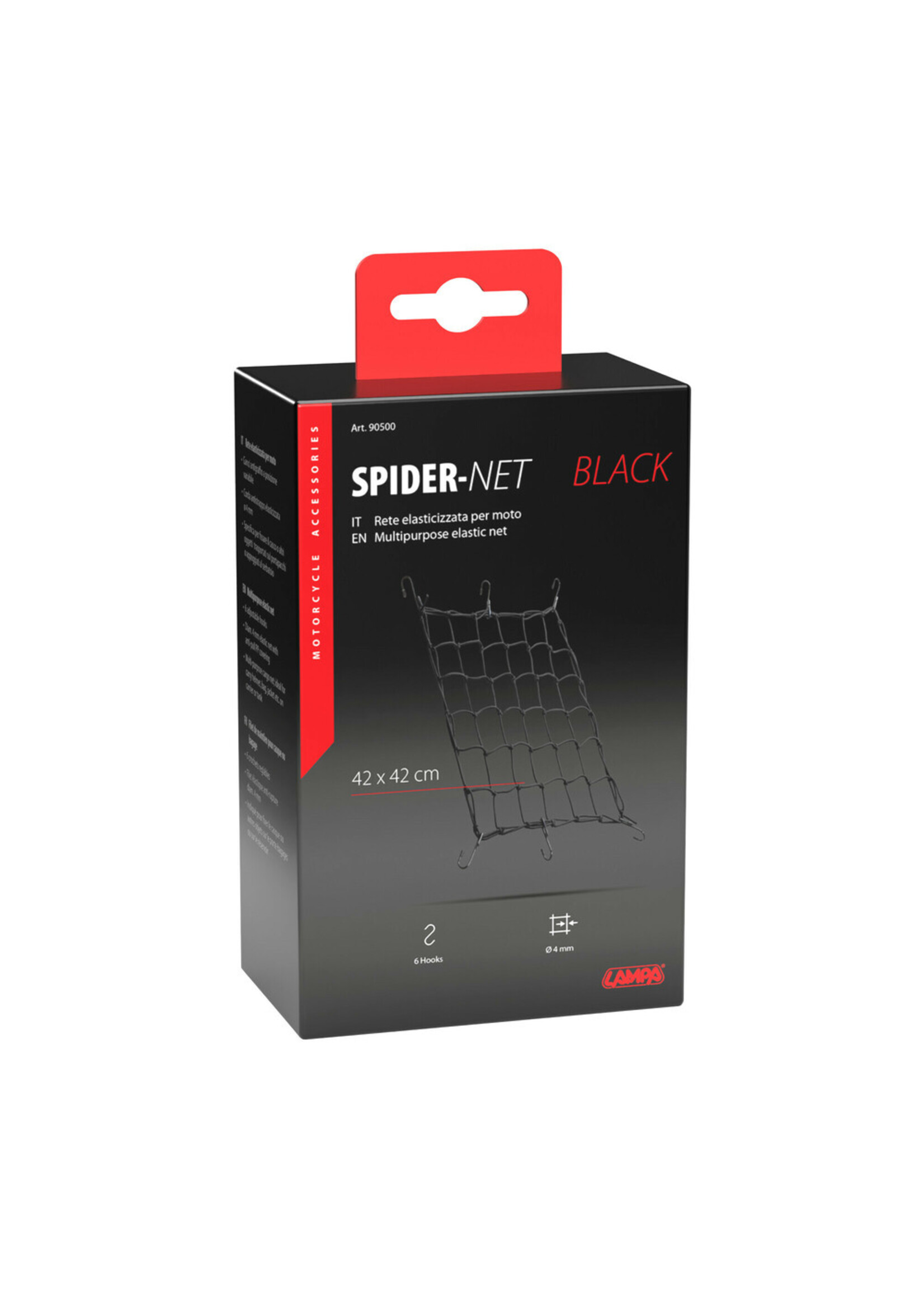Lampa Spider, multipurpose elastic net - Black