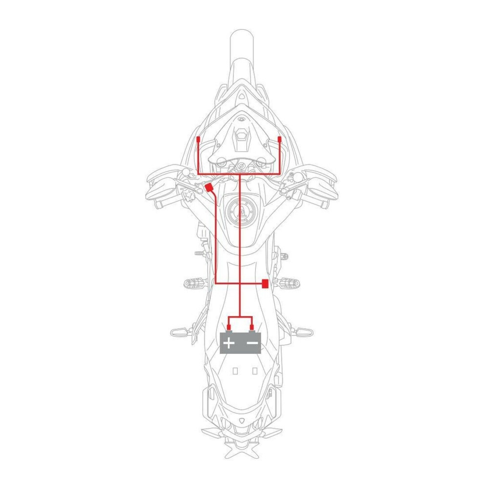 Lampa Light Wiring Kit, wiring harness kit for motorcycle spotlights, 12V
