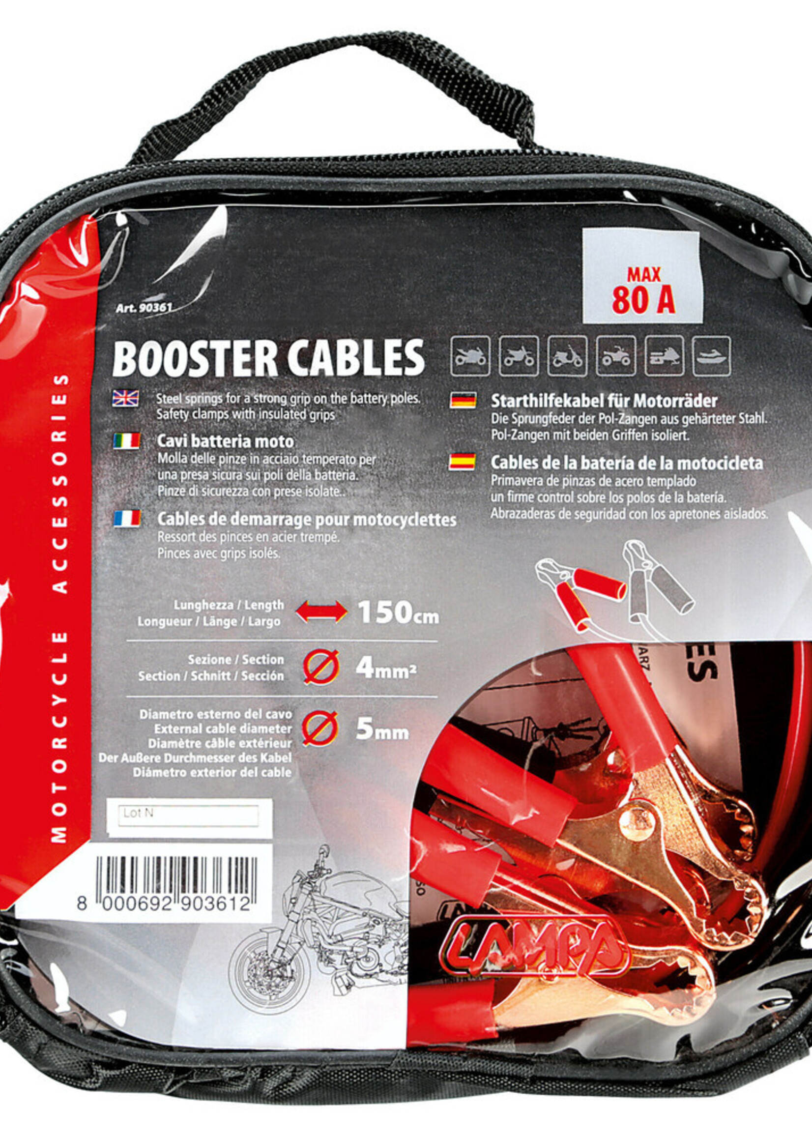 Lampa Motorcycle booster cables