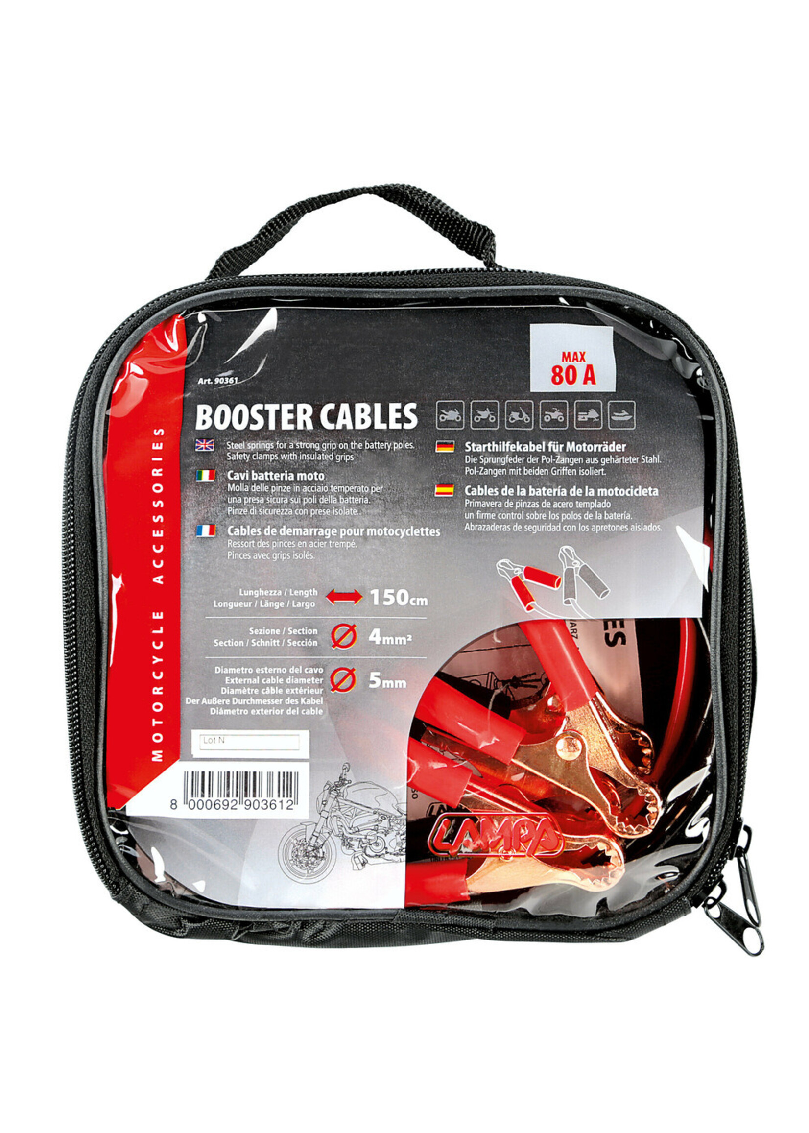 Lampa Motorcycle booster cables